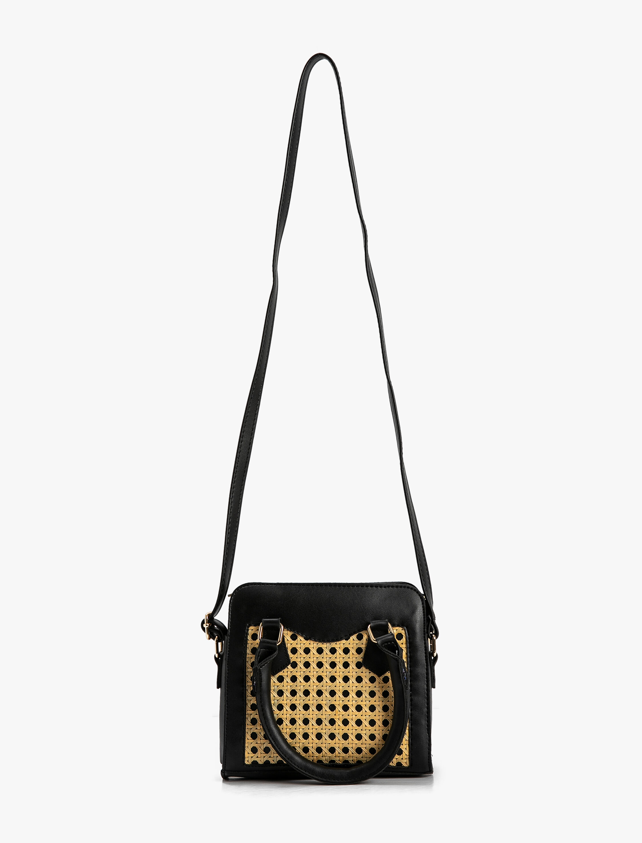  Kadın Çapraz Çanta Suni Deri Hasır Çanta Askılı