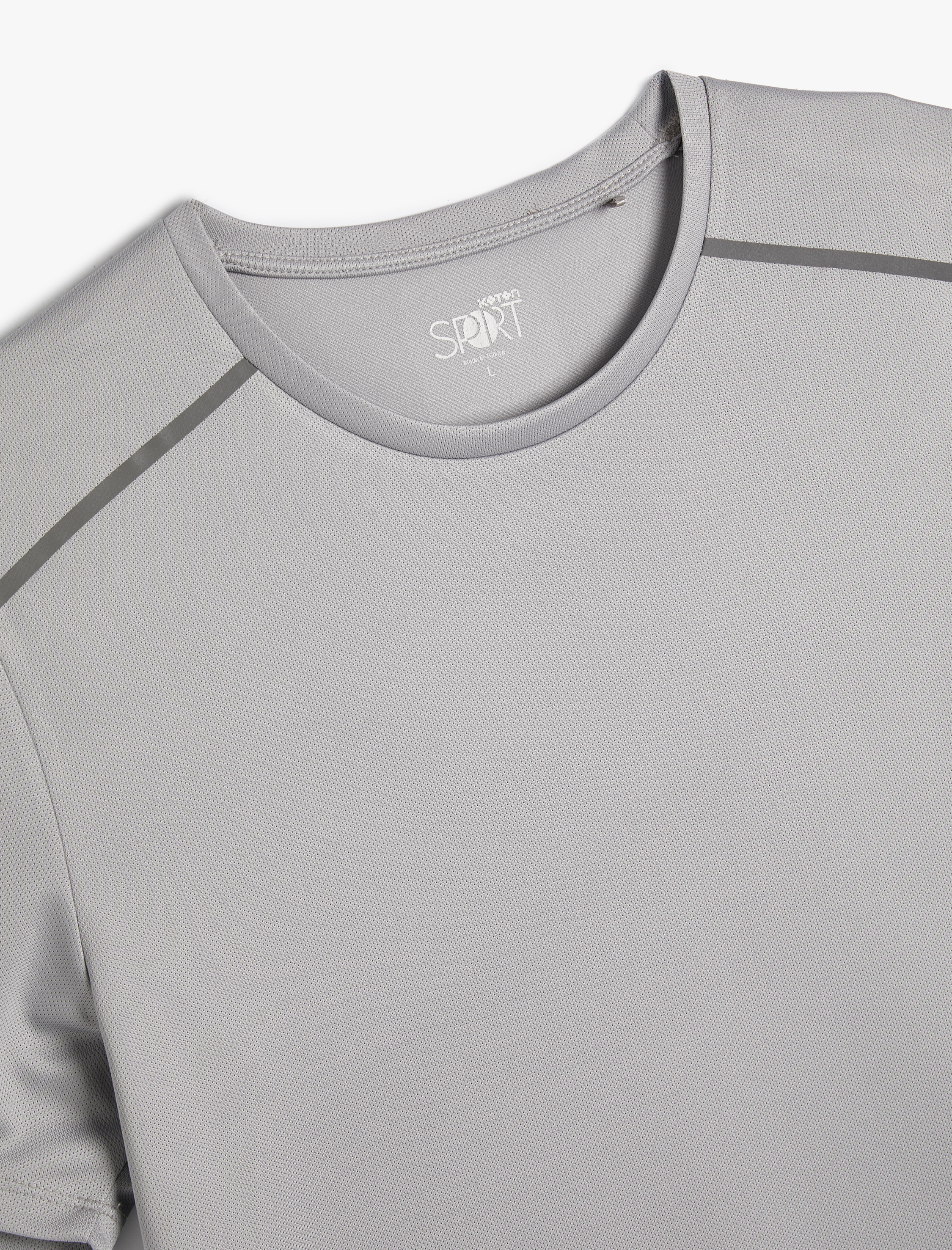   Spor Tişört Reflektör Baskılı Kısa Kollu Bisiklet Yaka