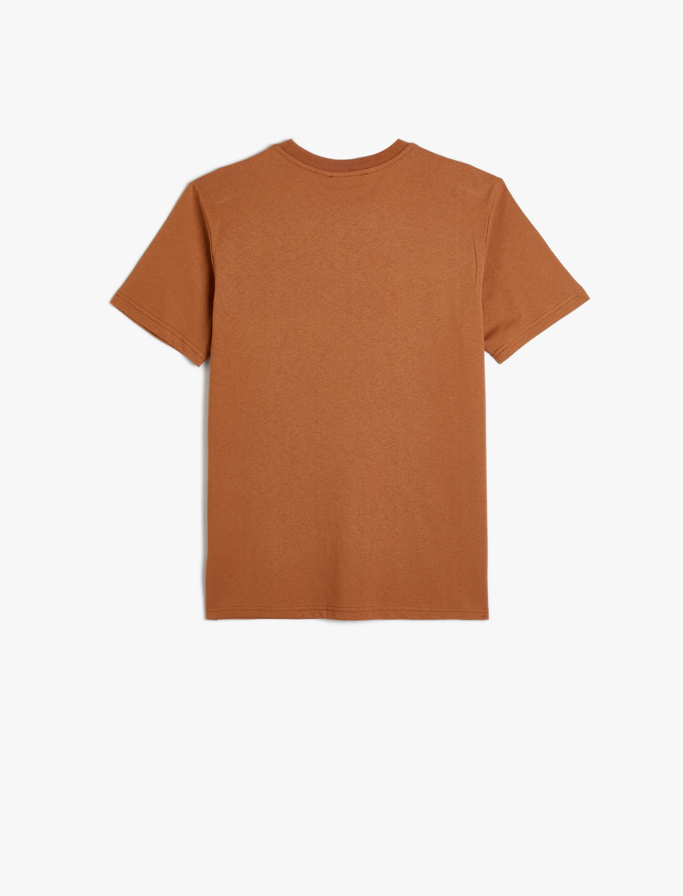   Slogan Baskılı Tişört Slim Fit Bisiklet Yaka Kısa Kollu Pamuklu