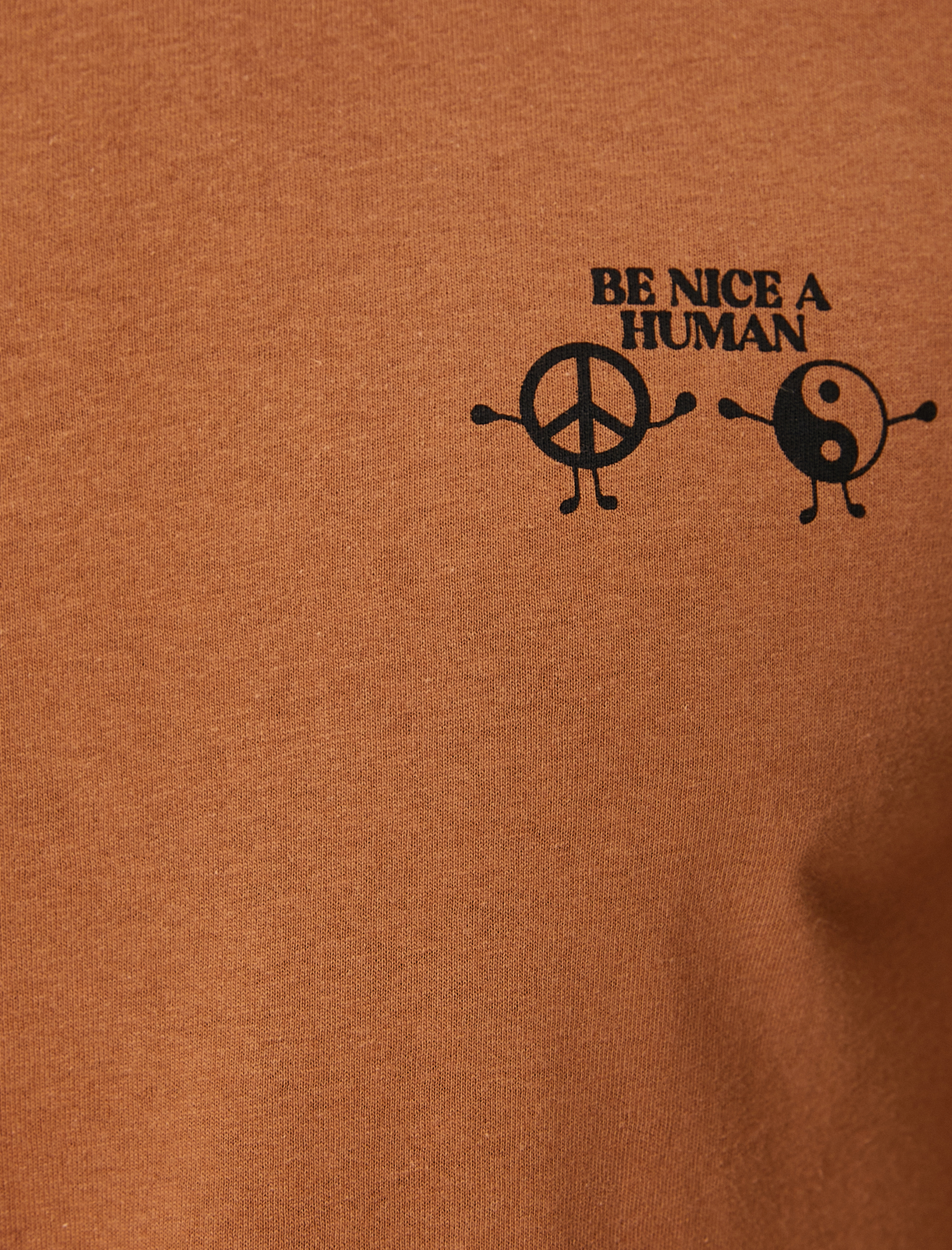   Slogan Baskılı Tişört Slim Fit Bisiklet Yaka Kısa Kollu Pamuklu