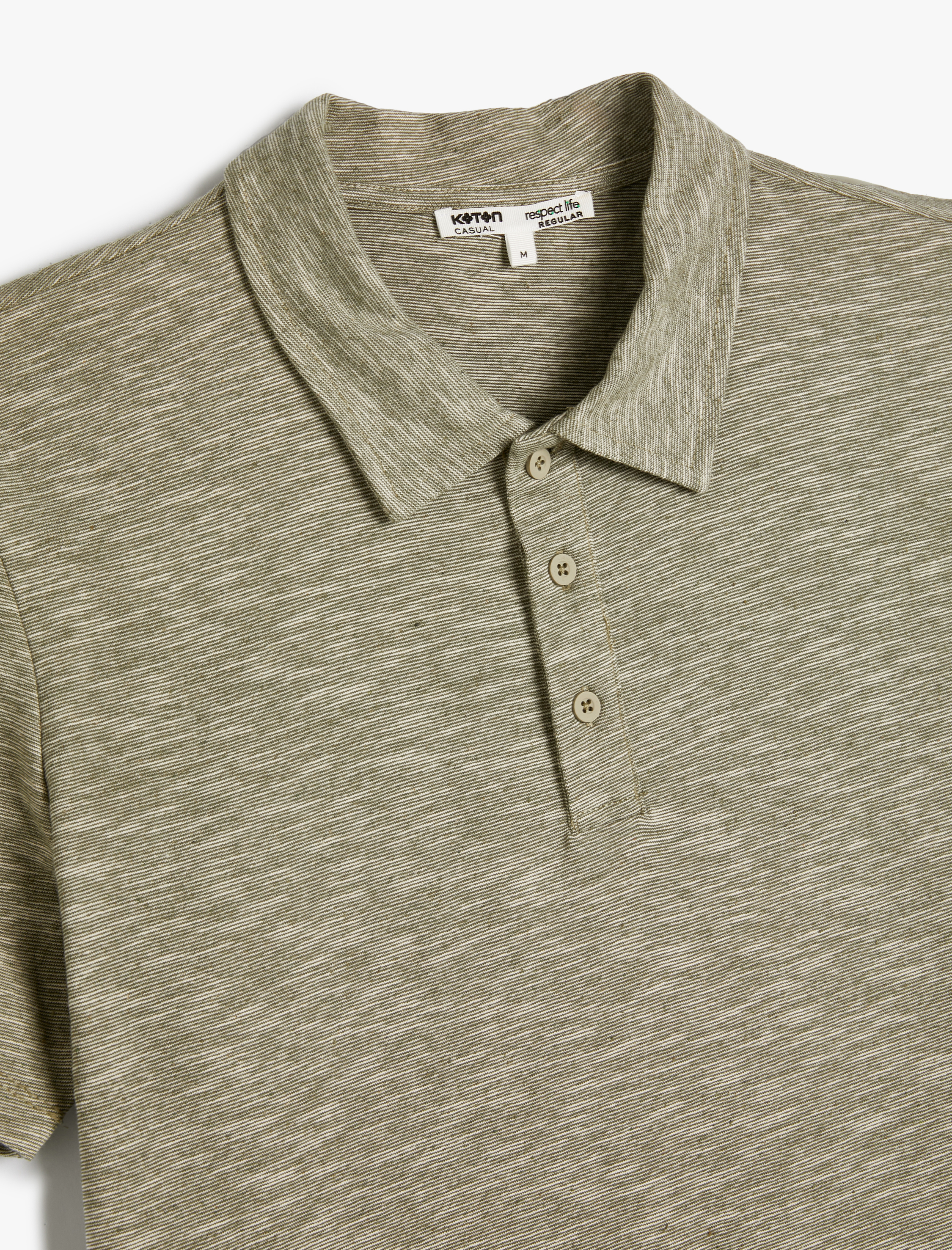   Polo Yaka Tişört Düğme Detaylı Kısa Kollu Kırçıllı