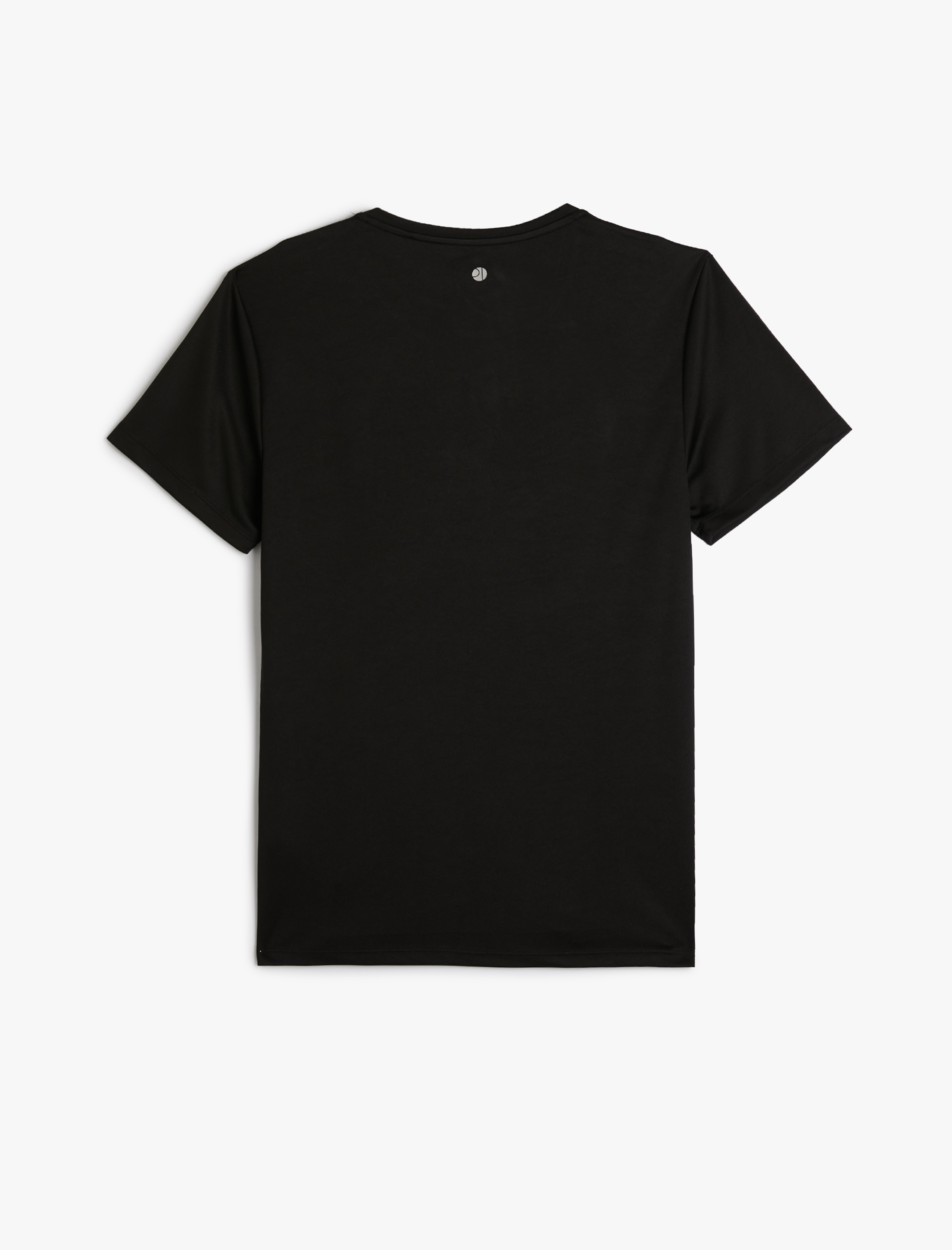   Spor Tişört Slogan Baskılı Bisiklet Yaka Kısa Kollu