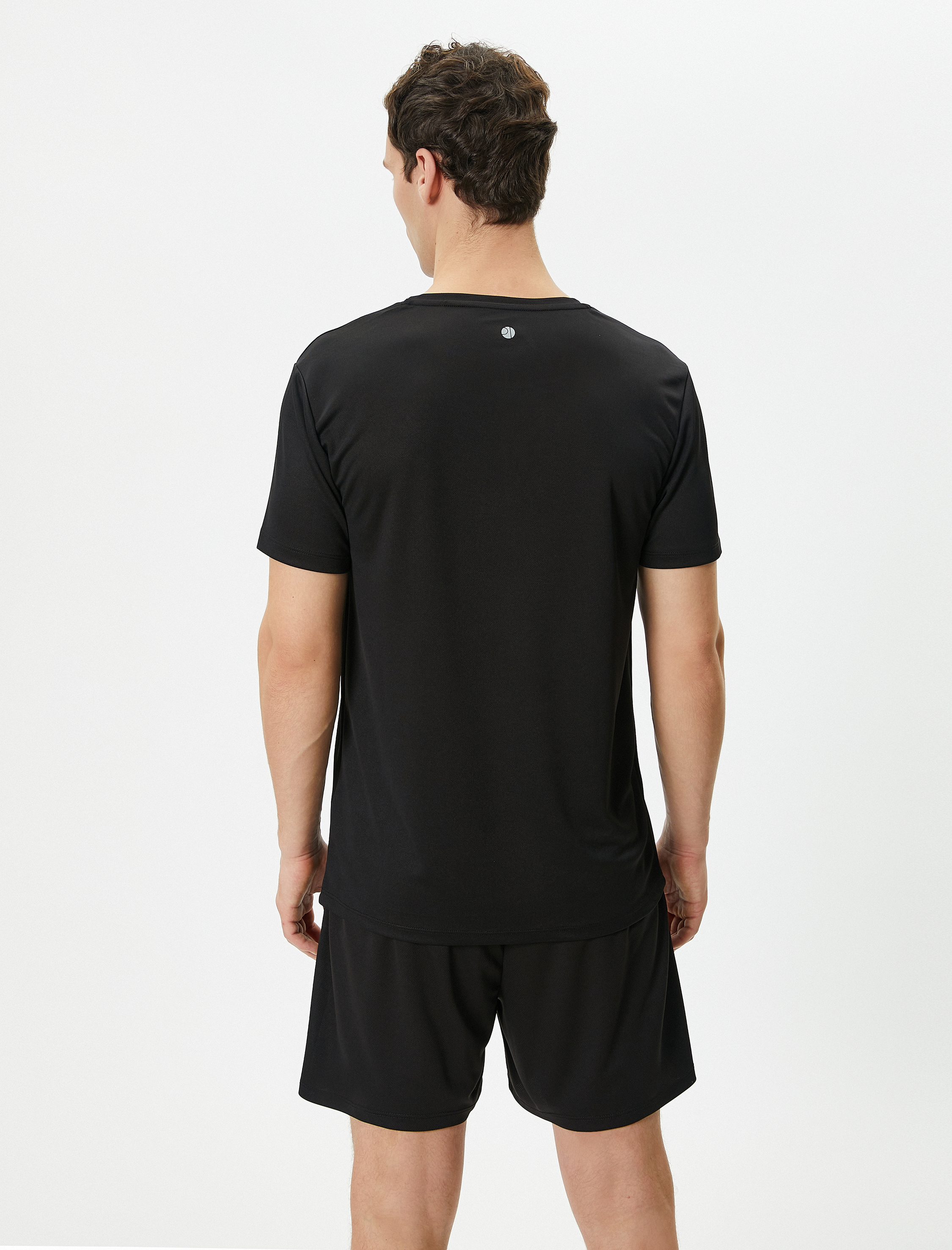   Spor Tişört Slogan Baskılı Bisiklet Yaka Kısa Kollu