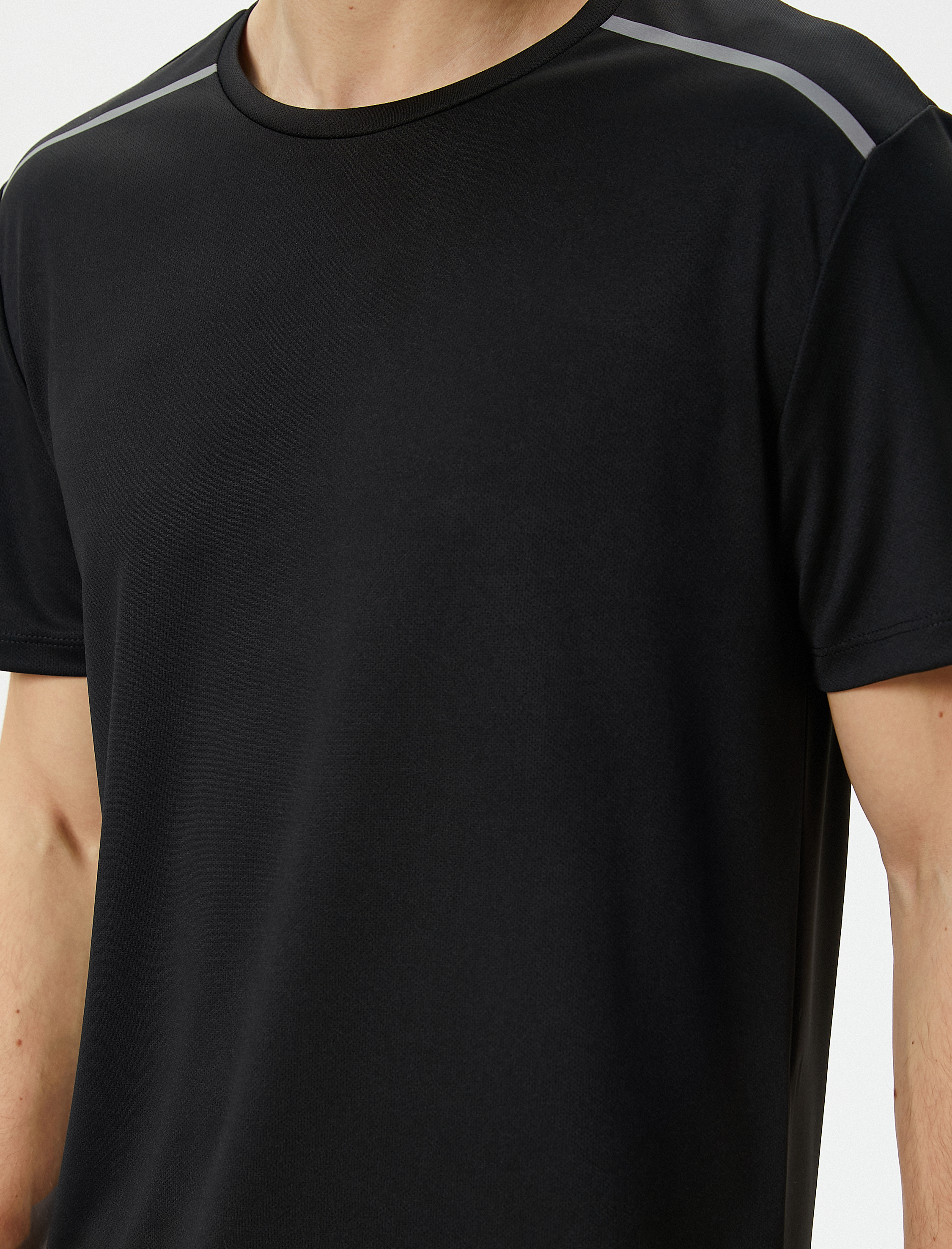   Spor Tişört Slogan Baskılı Bisiklet Yaka Kısa Kollu