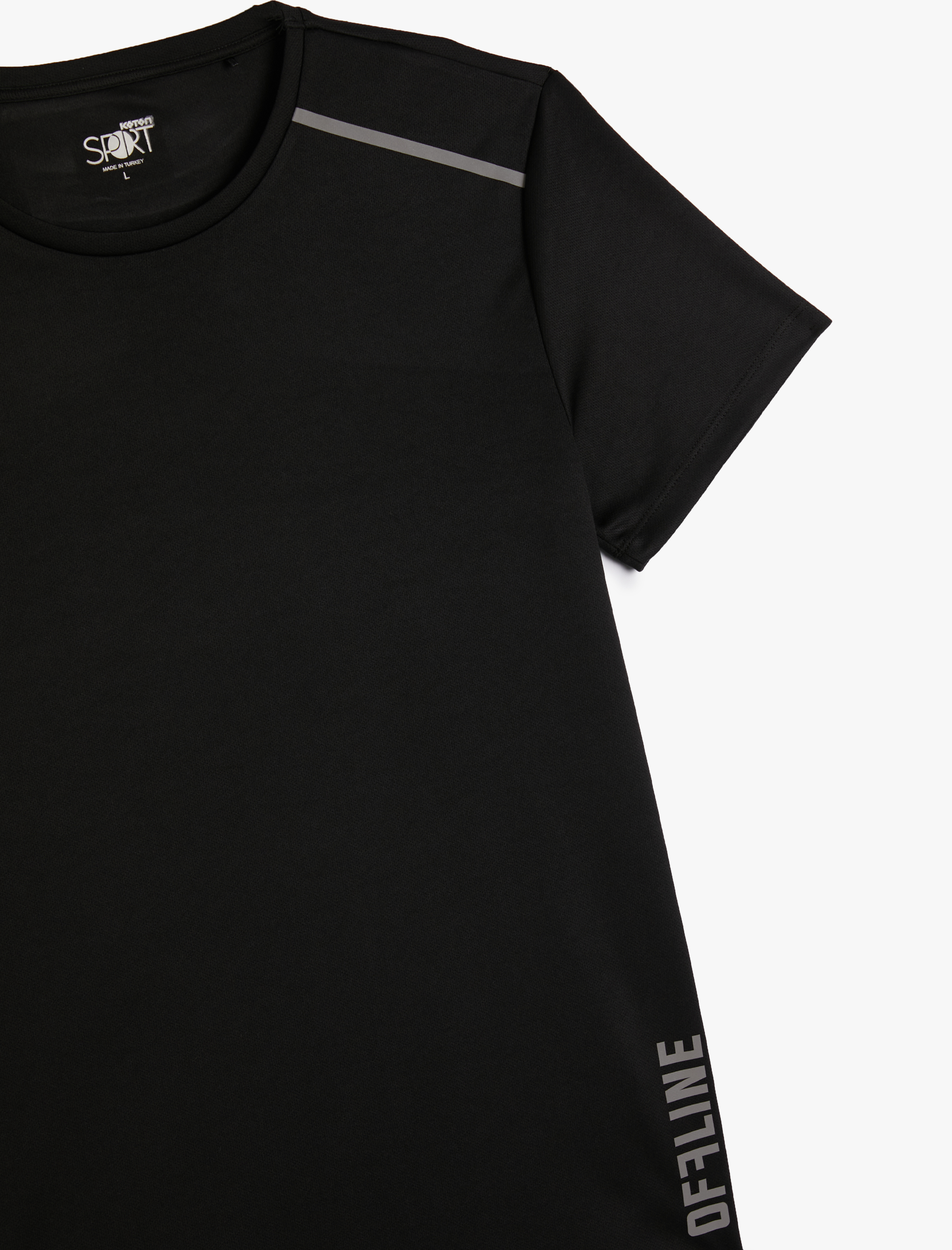   Spor Tişört Slogan Baskılı Bisiklet Yaka Kısa Kollu