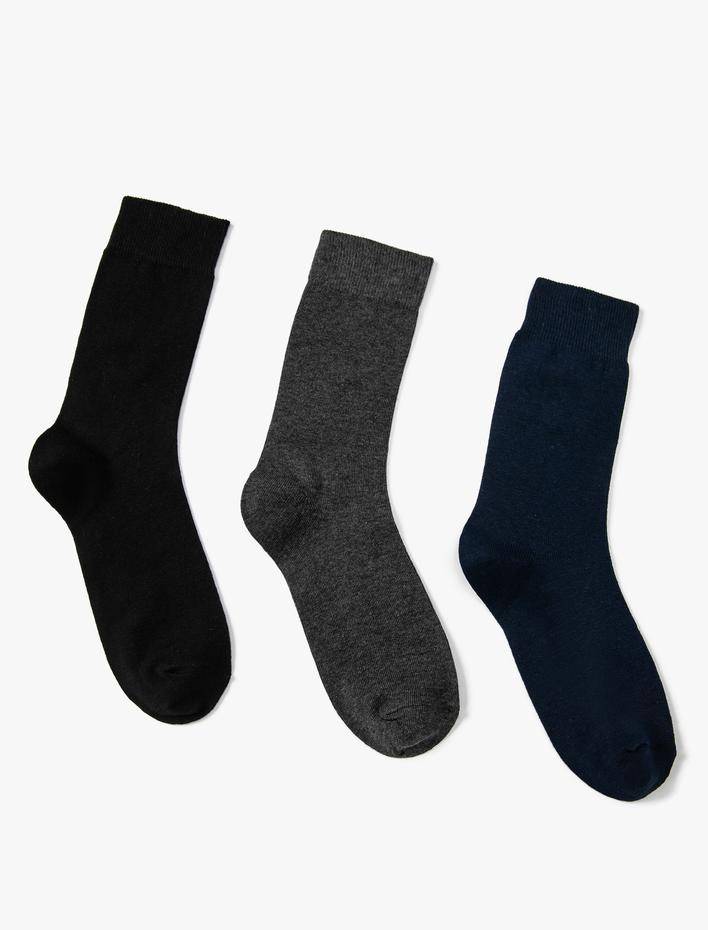 Erkek 3'lü Soket Çorap Seti Çok Renkli