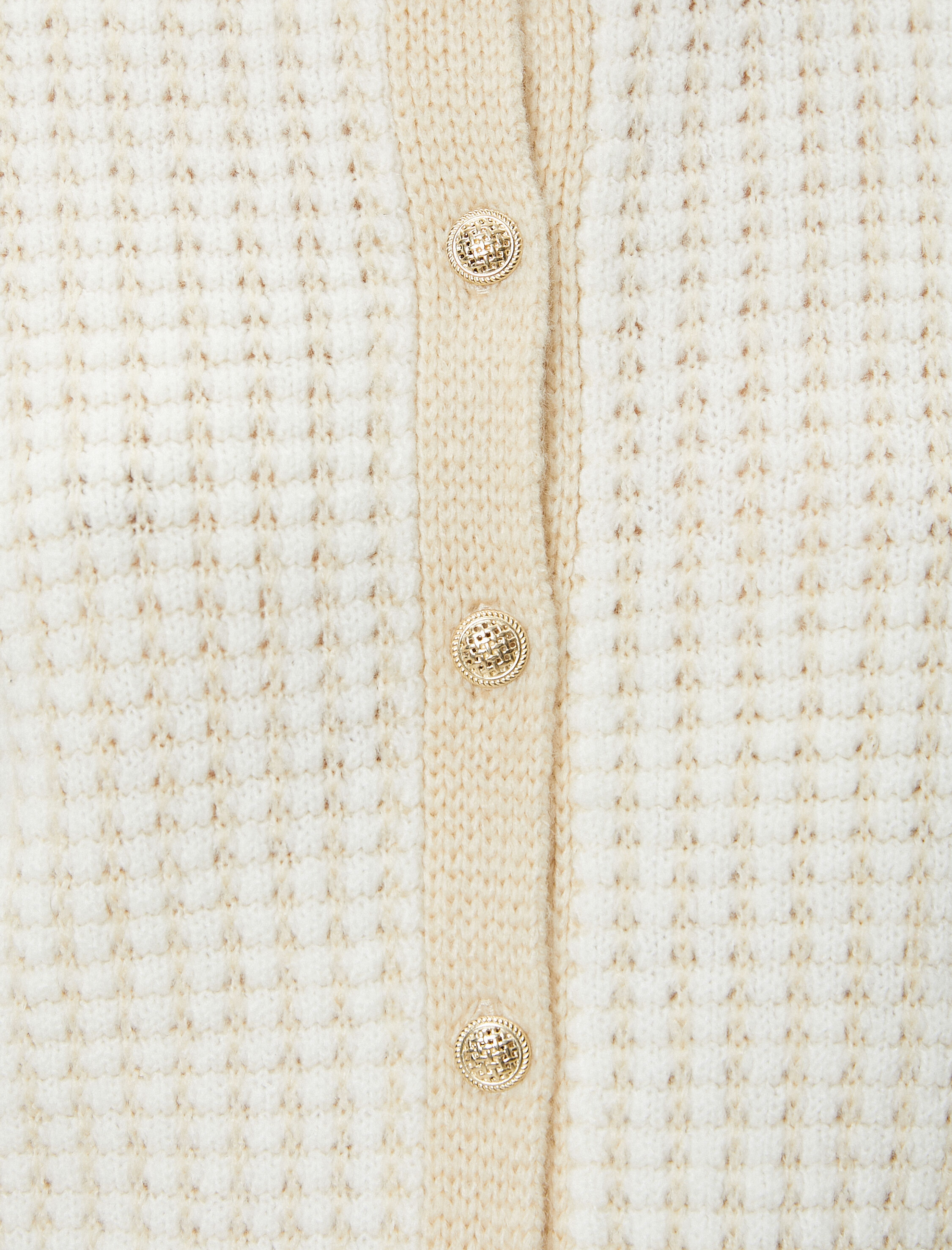   Triko Hırka Gold Düğme Detaylı Cepli Yuvarlak Yaka Uzun Kollu