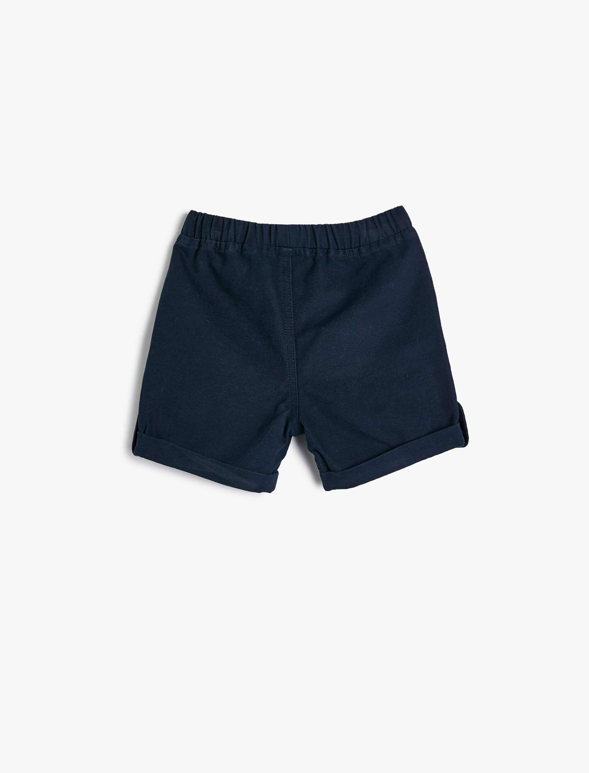  Erkek Bebek Basic Şort Beli Bağlamalı Cepli Pamuklu