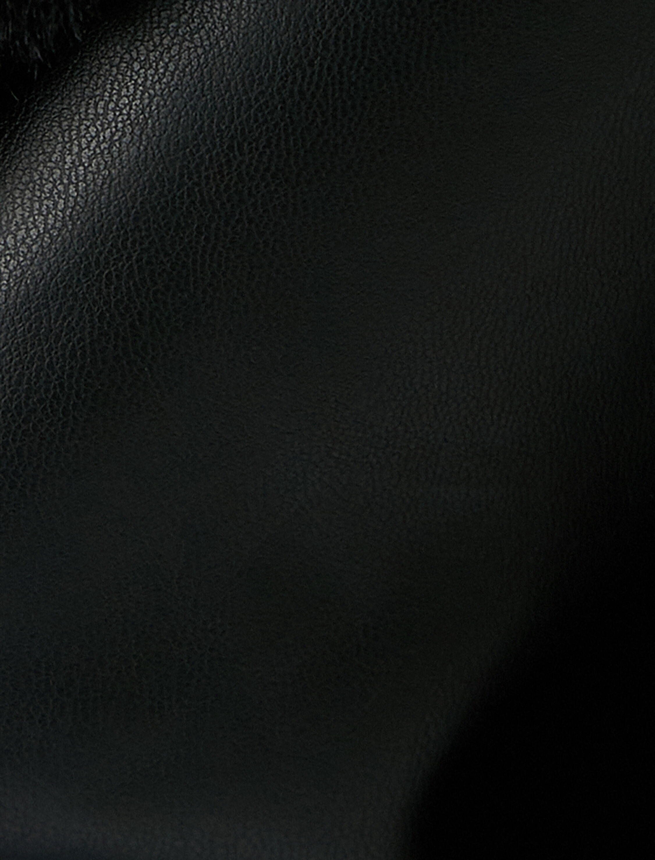   Biker Ceket Suni Deri İçi Suni Kürklü Fermuarlı