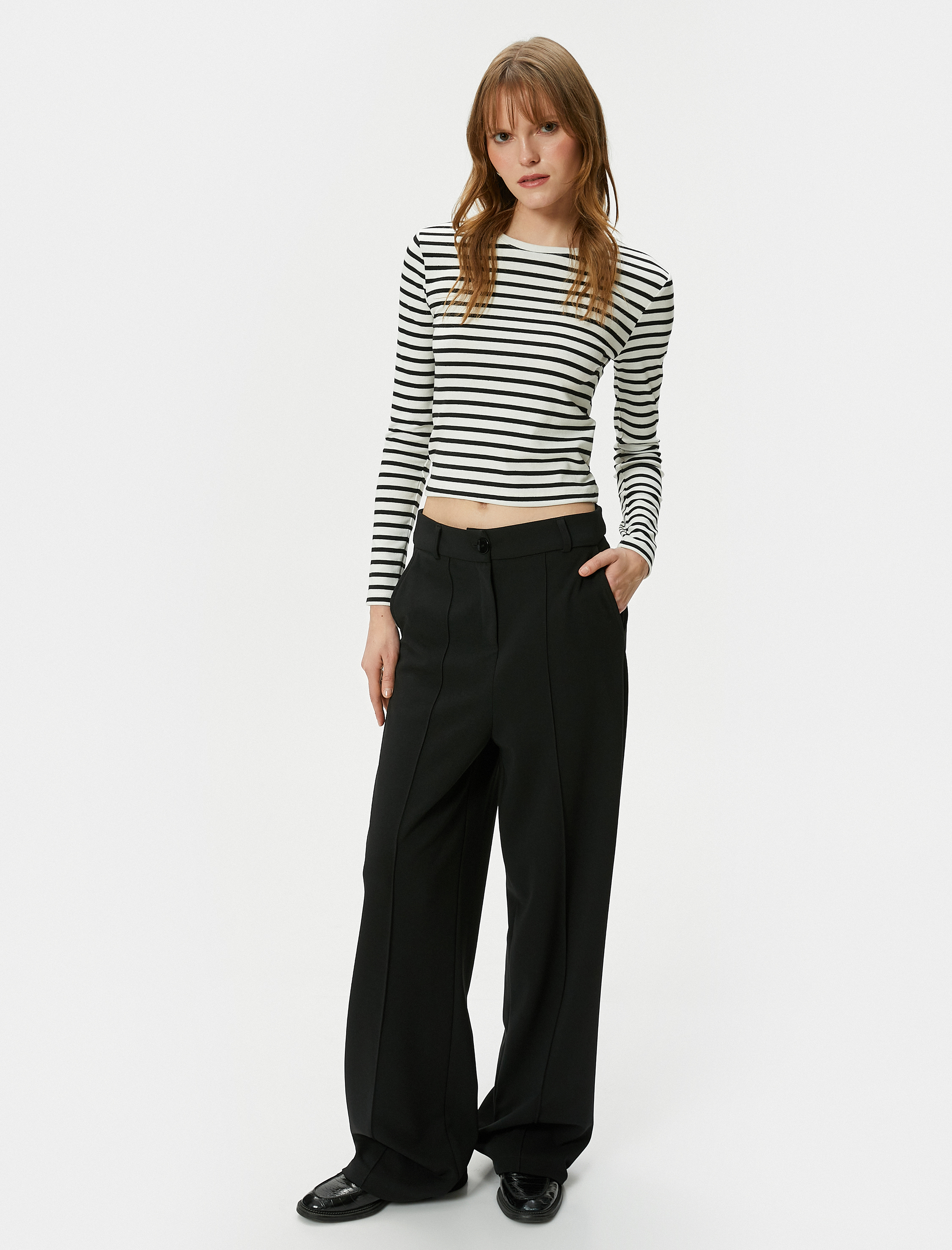   Uzun Kollu Tişört Bisiklet Yaka Standart Kesim