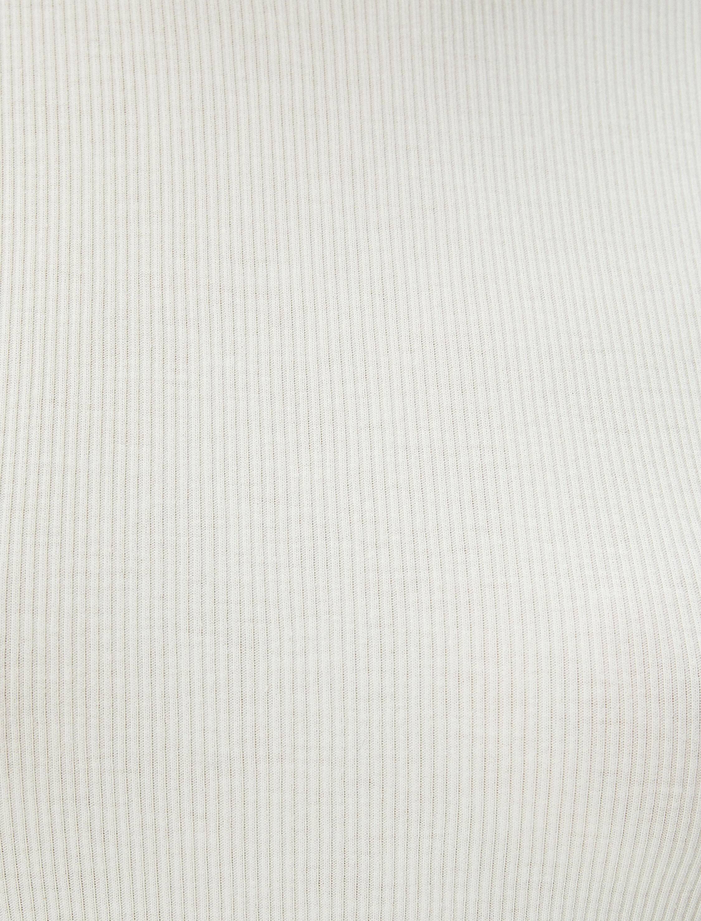   Dik Yaka Tişört Uzun Kollu Ribanalı Slim Fit Viskoz Kumaş Karışımlı