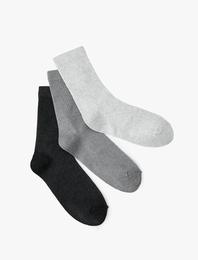 3'lü Soket Çorap Seti Çok Renkli