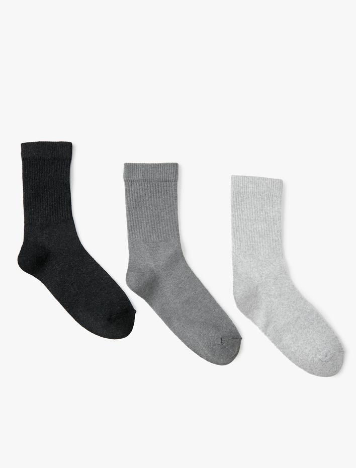 Kadın 3'lü Soket Çorap Seti Çok Renkli