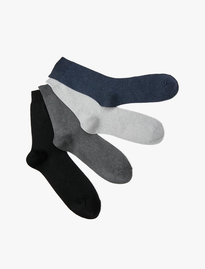 Erkek 4'lü Soket Çorap Seti Çok Renkli