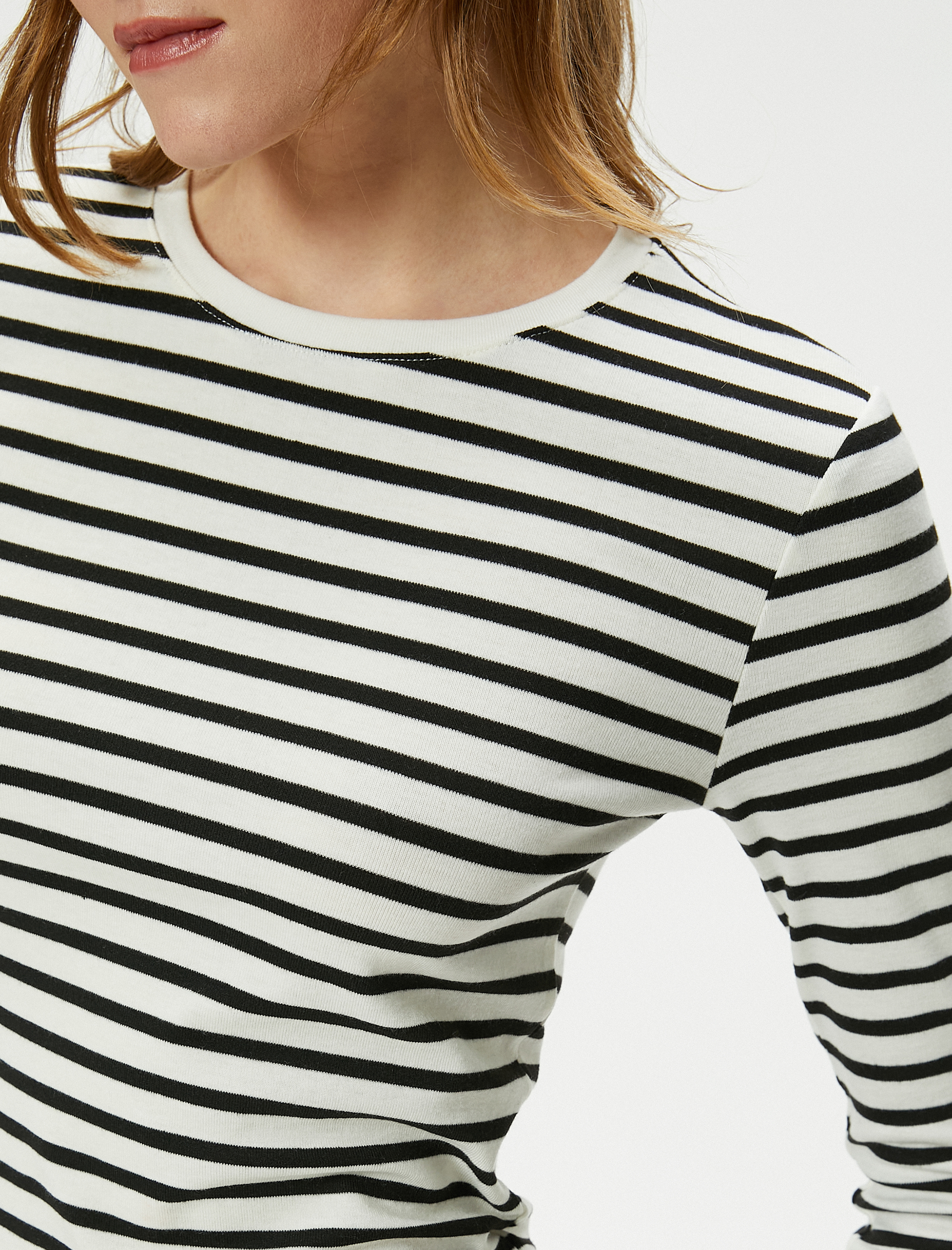   Uzun Kollu Tişört Bisiklet Yaka Standart Kesim