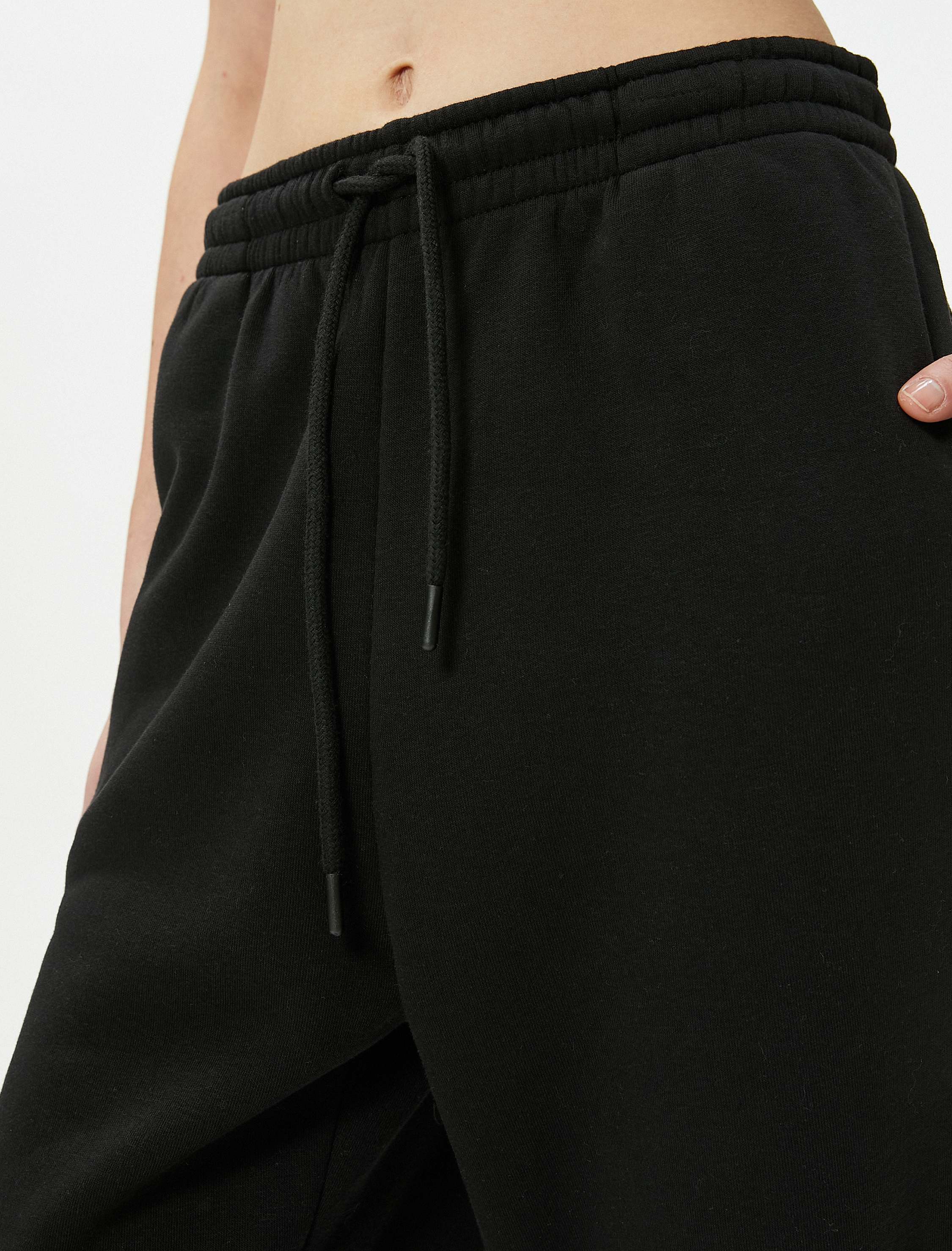   Jogger Eşofman Altı Bağcıklı Normal Bel Üç İplik Şardonlu