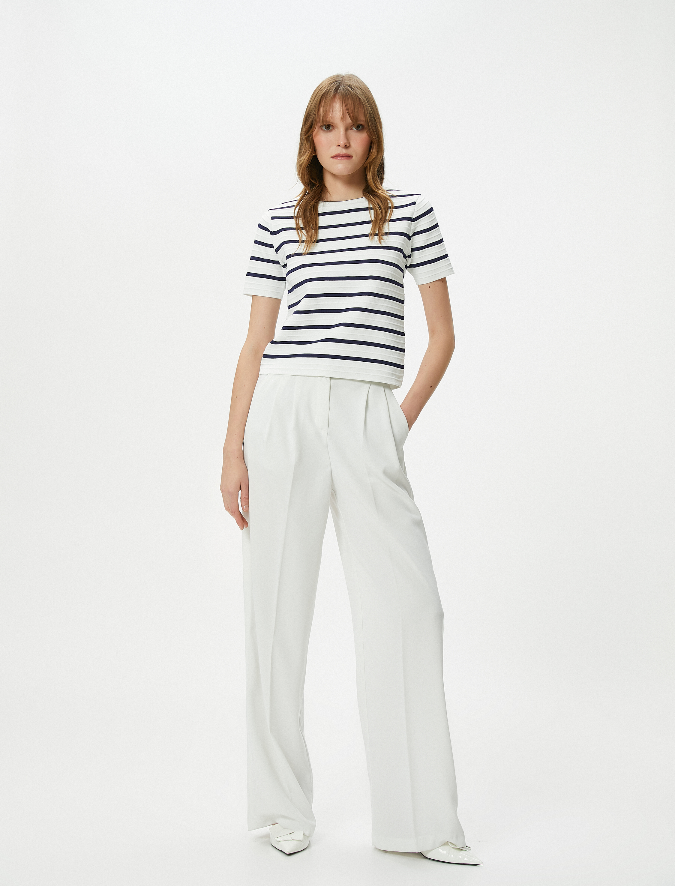   Triko Kazak Kısa Kollu Bisiklet Yaka