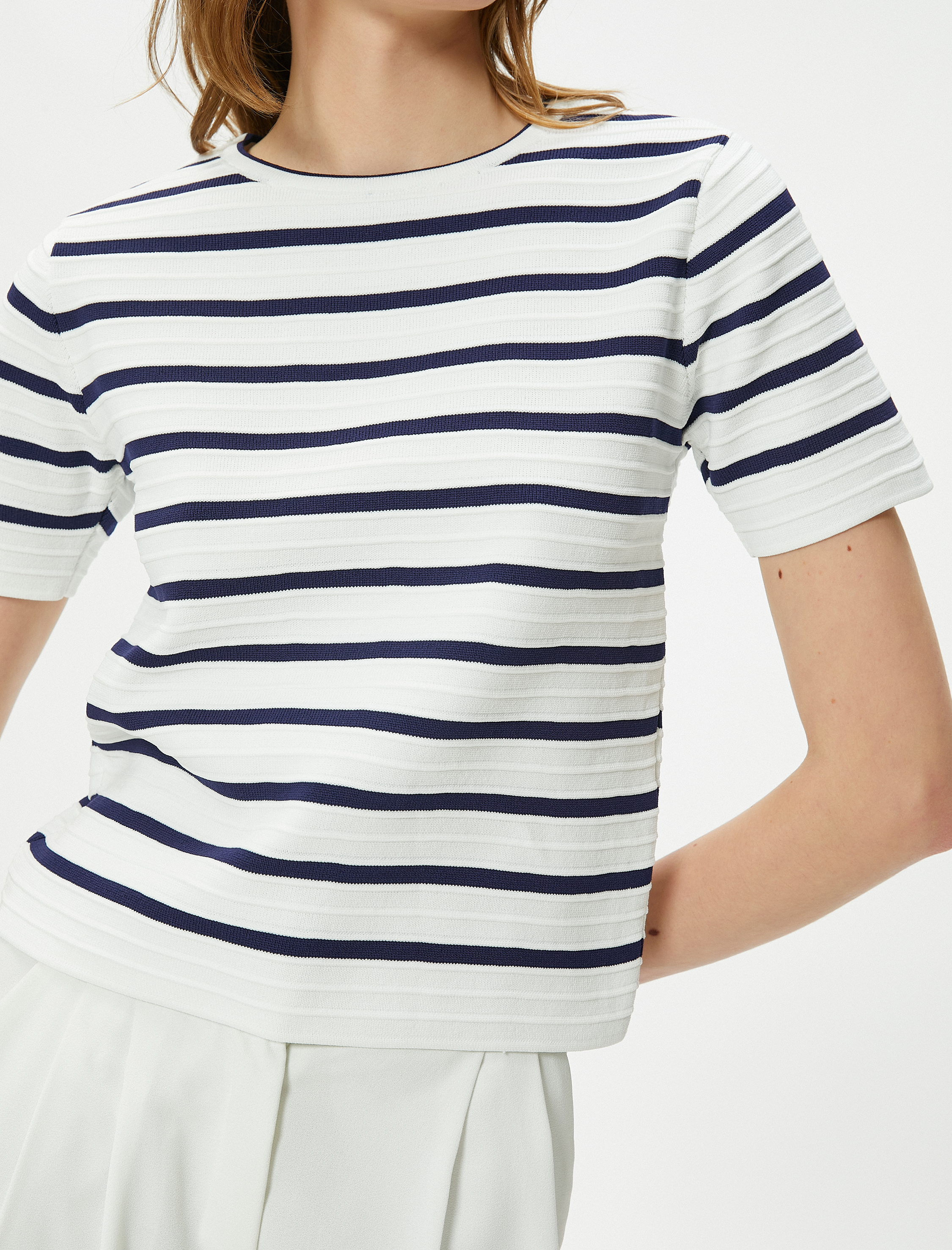   Triko Kazak Kısa Kollu Bisiklet Yaka