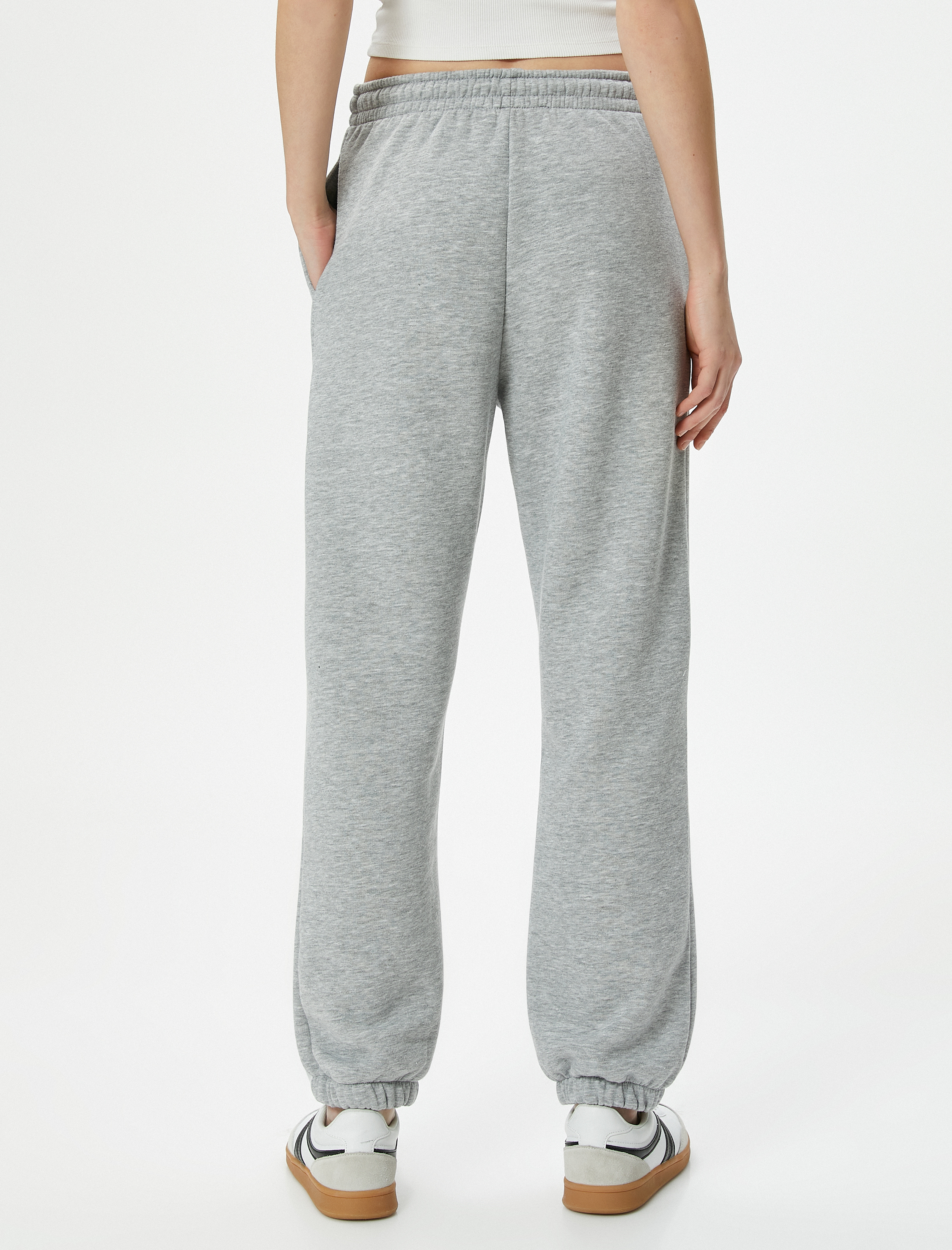   Jogger Eşofman Altı Bağcıklı Normal Bel Üç İplik Şardonlu