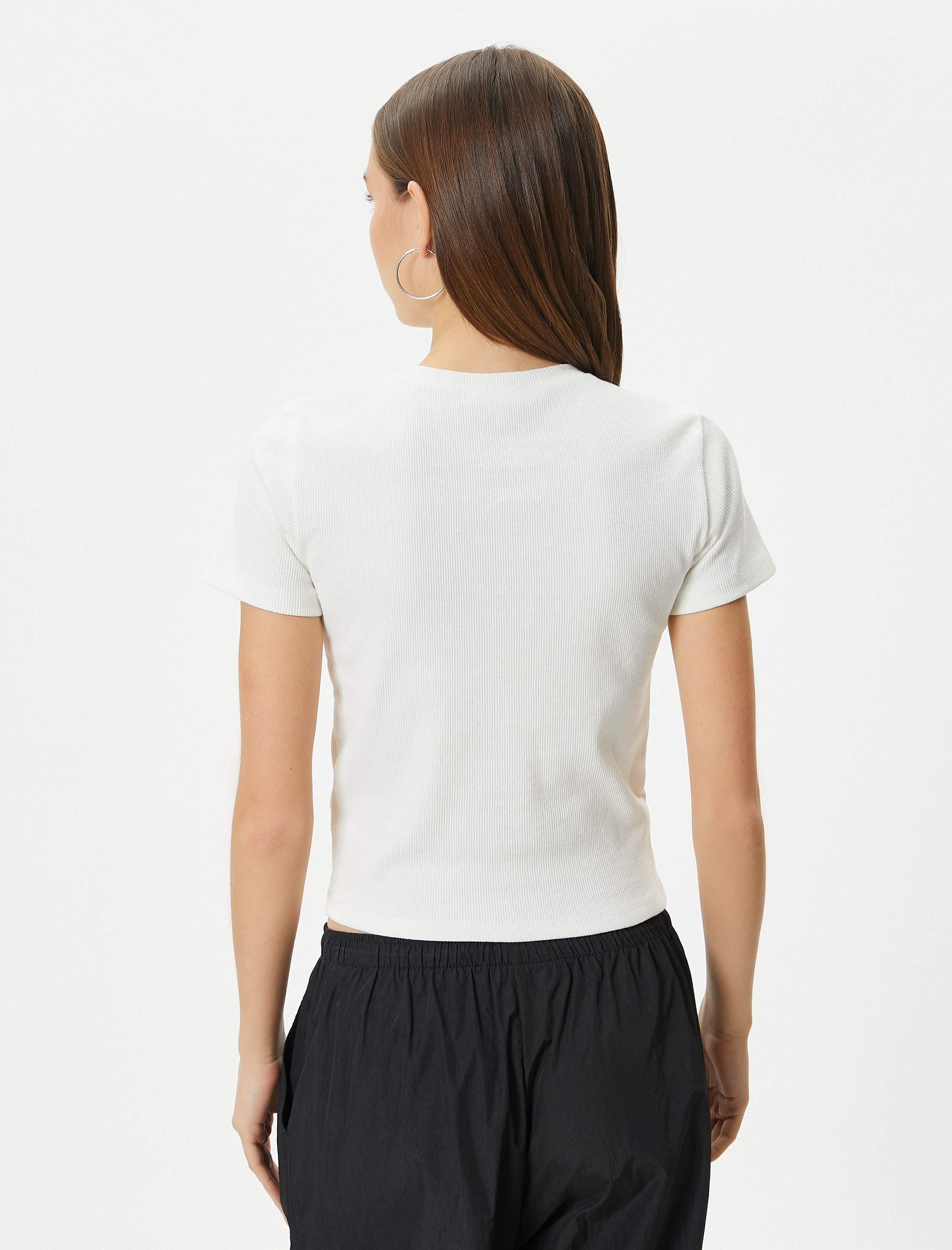   Anime Tişört Baskılı Kısa Kollu Bisiklet Yaka Pamuklu Slim Fit