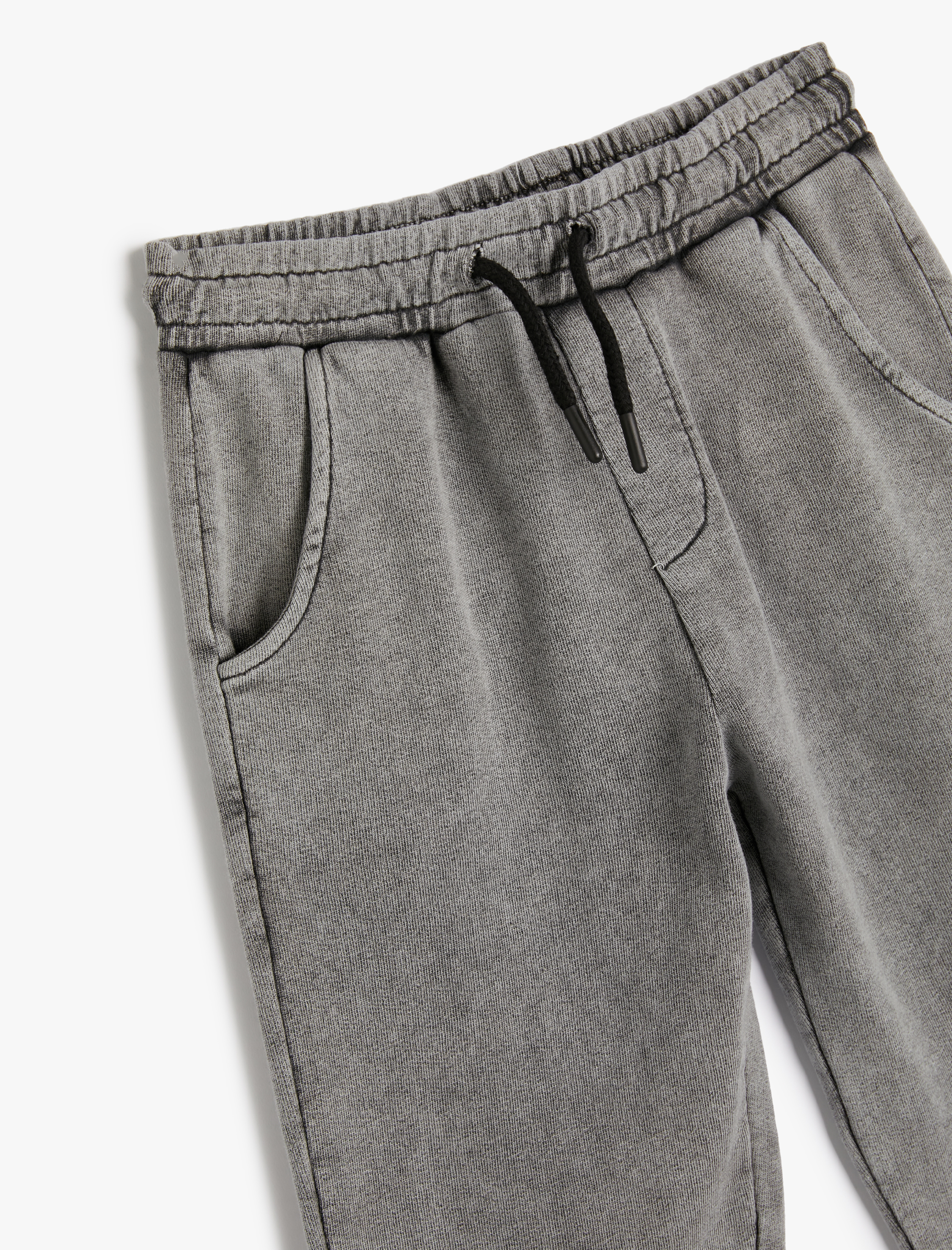  Erkek Çocuk Jogger Eşofman Altı Yıkamalı Beli Lastikli Cepli Pamuklu