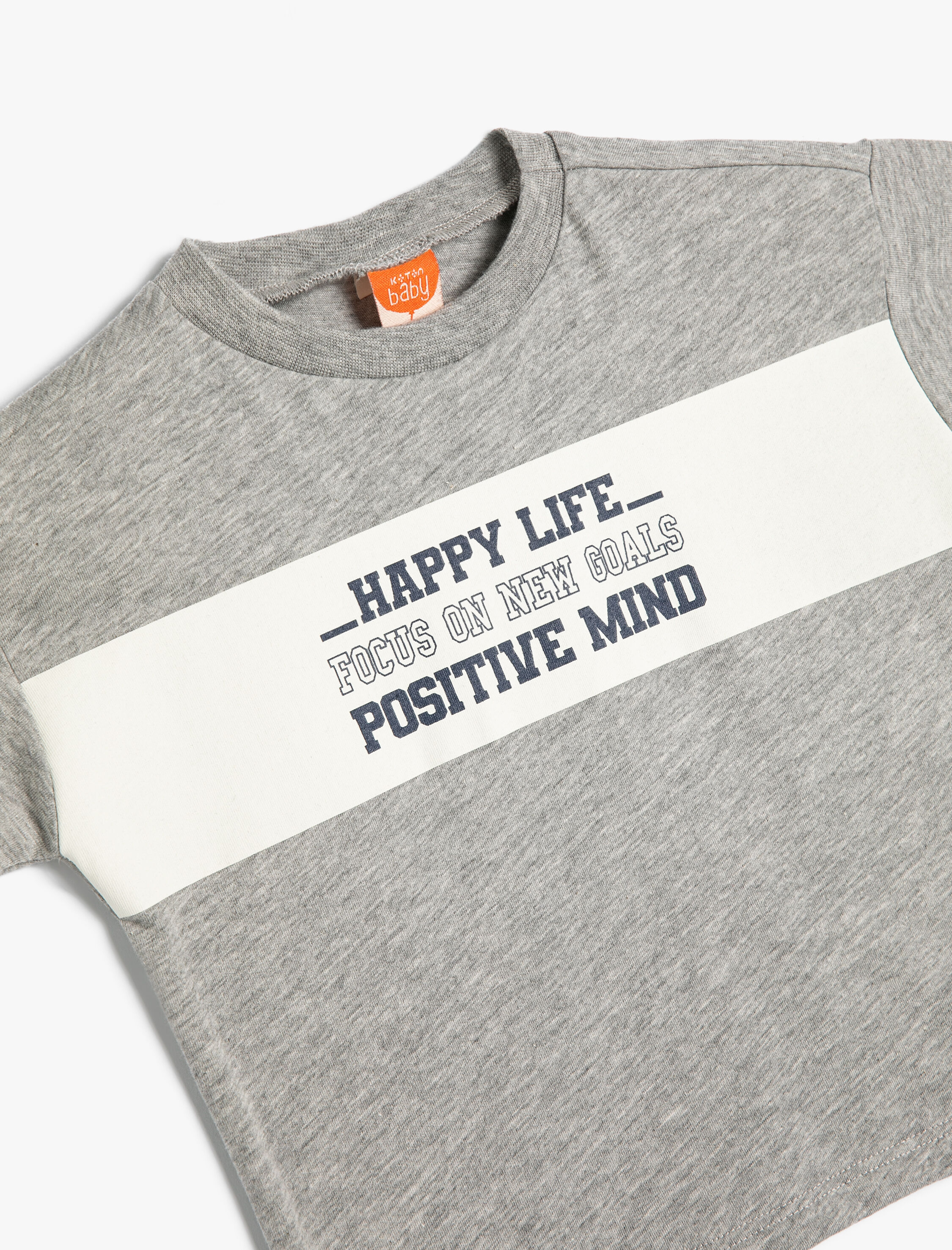  Erkek Bebek Tişört Slogan Baskılı Bisiklet Yaka Kısa Kollu