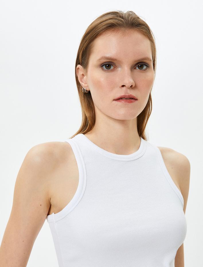  Halter Yaka Atlet Fitilli Basic Pamuklu