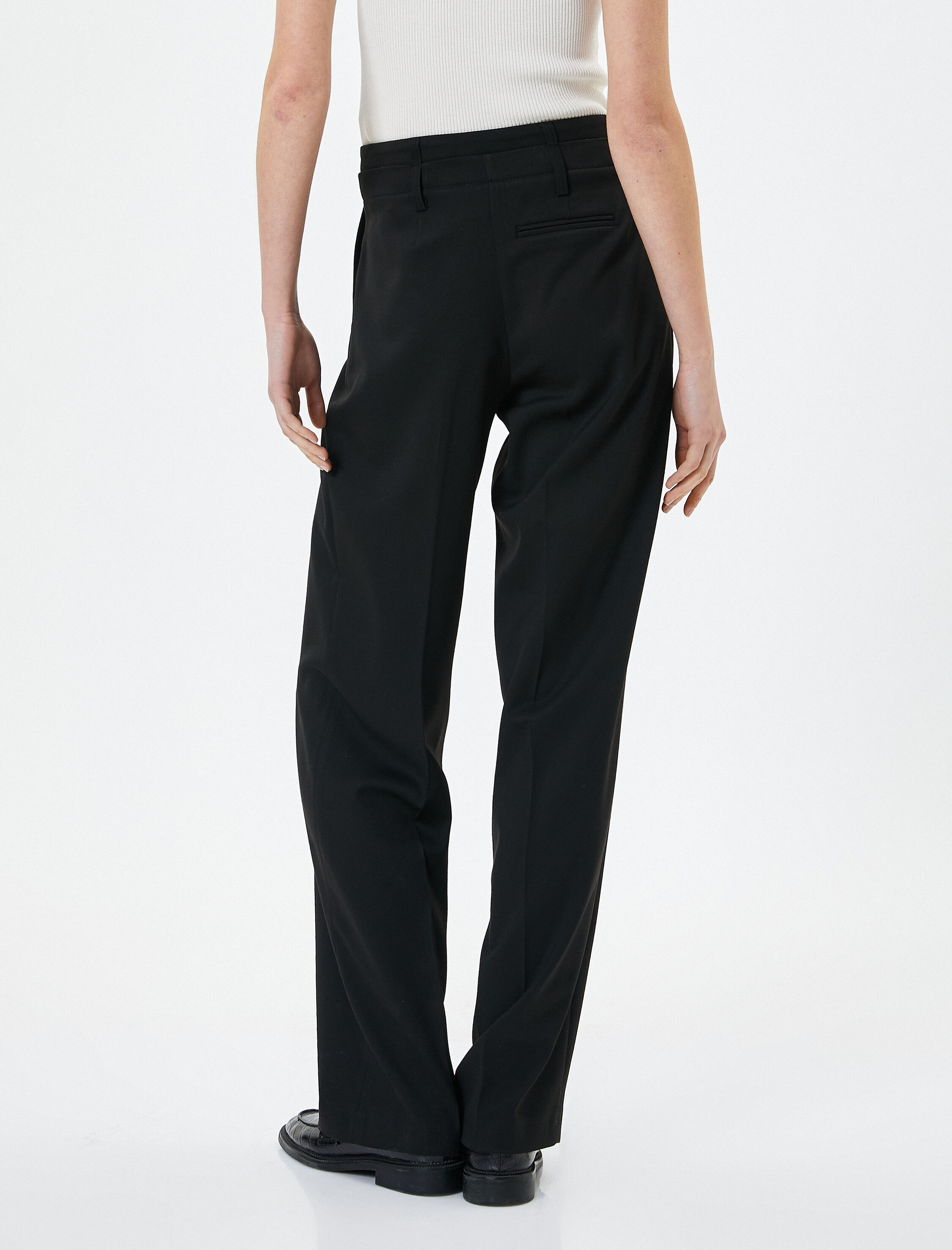   Bol Paça Pantolon Yüksek Bel Cep Detaylı