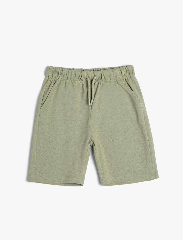 Erkek Çocuk Basic Şort Beli Bağlamalı Cepli