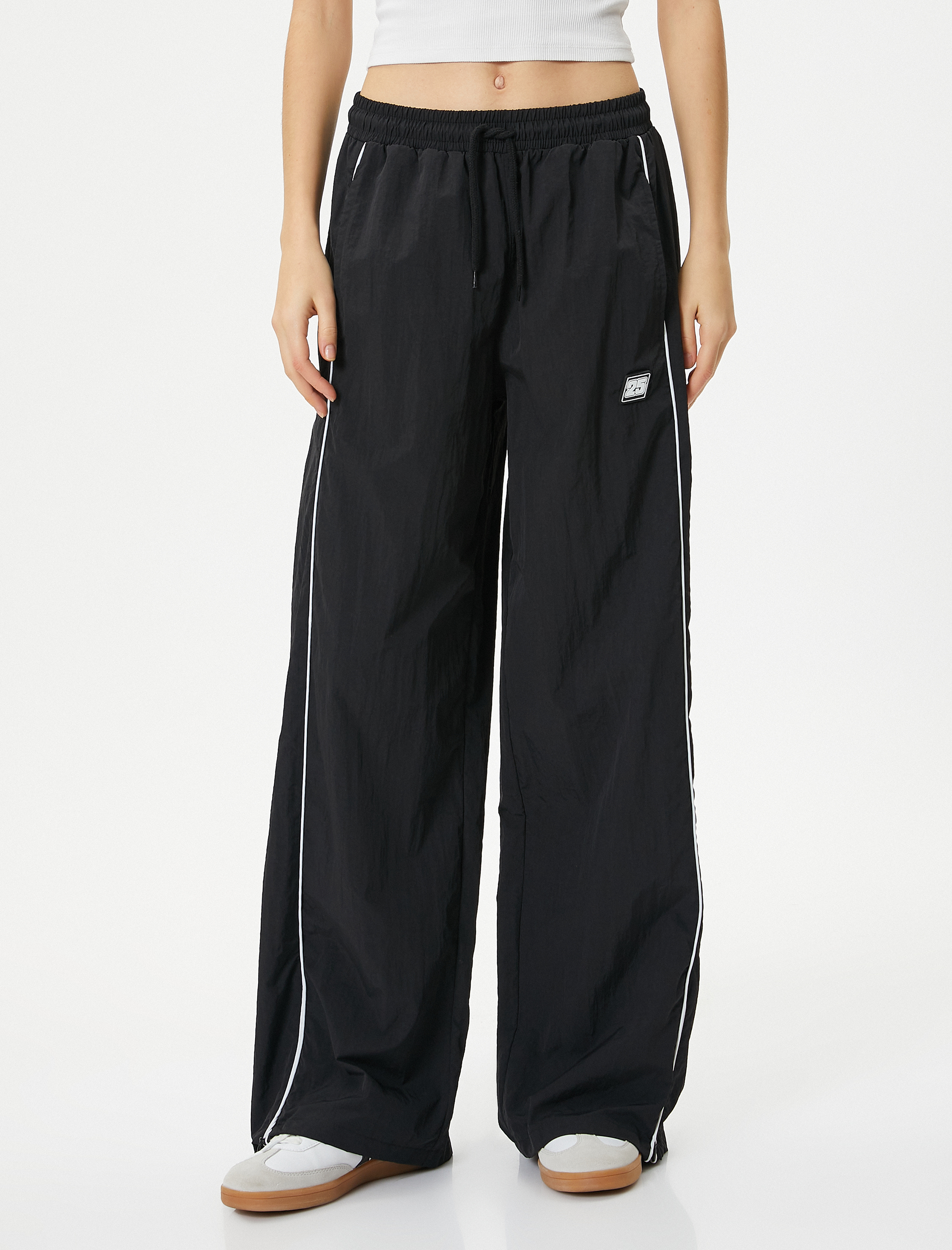   Paraşüt Pantolon Bol Paça Cepli Beli Bağlamalı