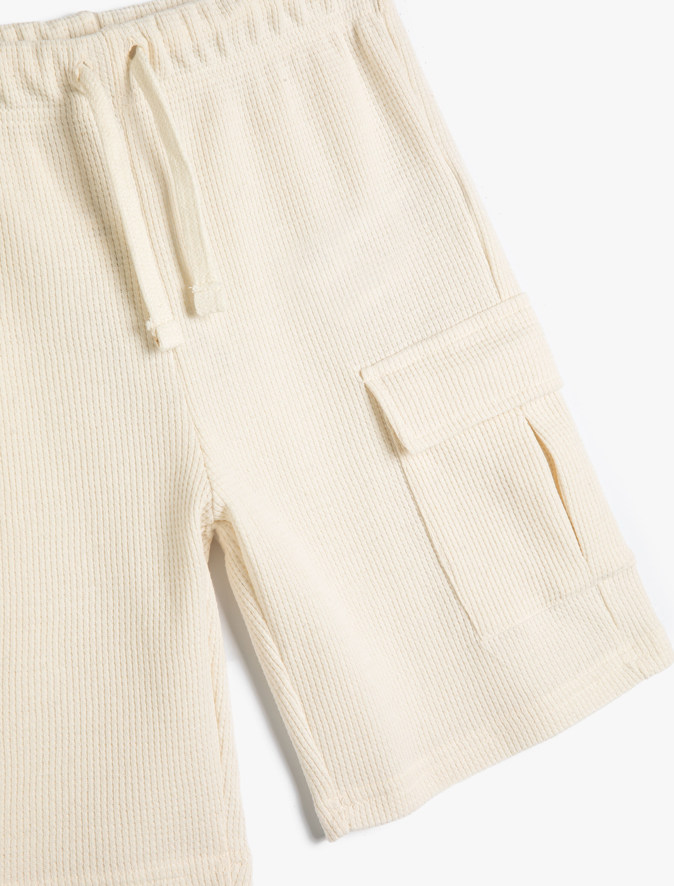  Erkek Çocuk Basic Şort Beli Bağlamalı Kapaklı Cep Detaylı