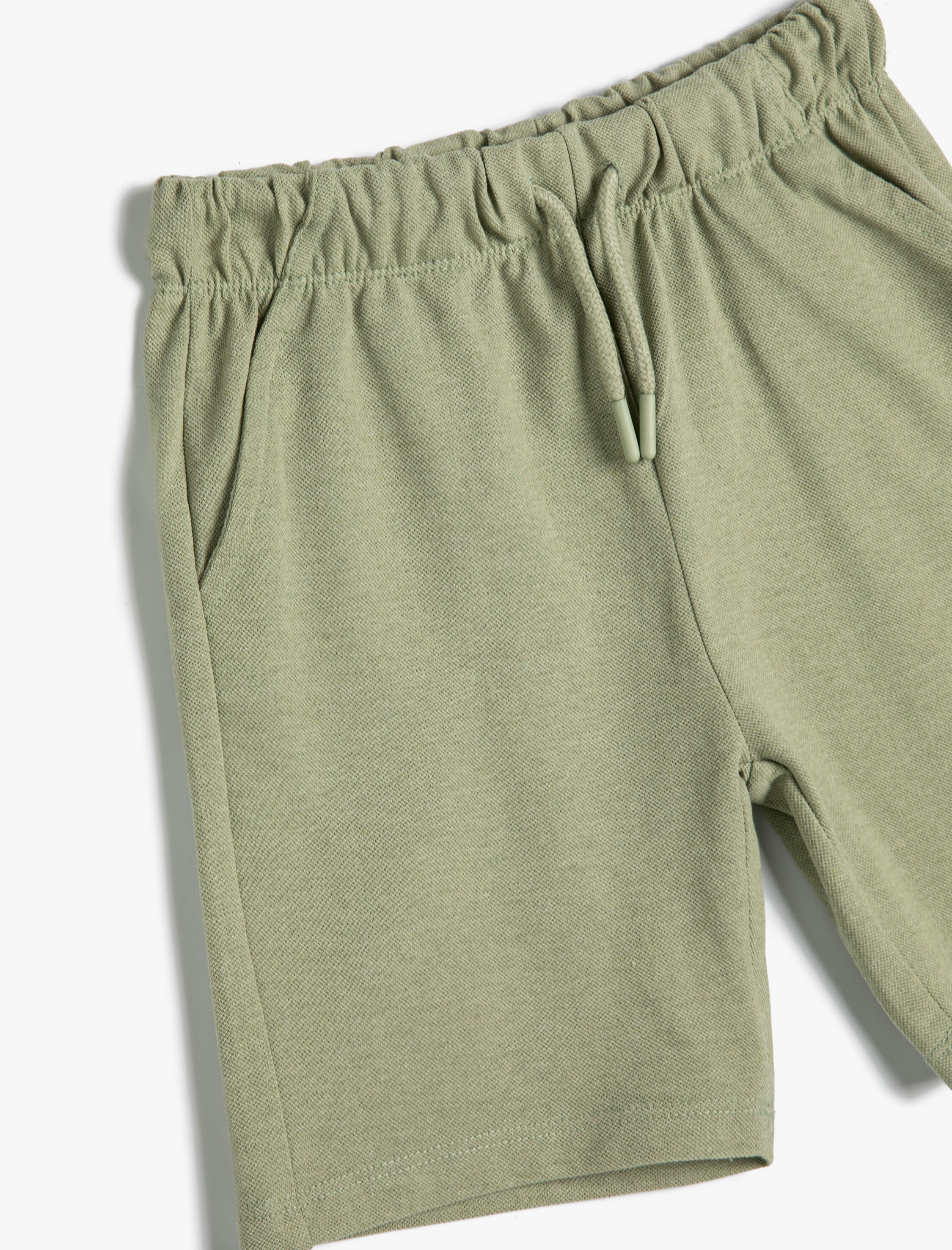  Erkek Çocuk Basic Şort Beli Bağlamalı Cepli