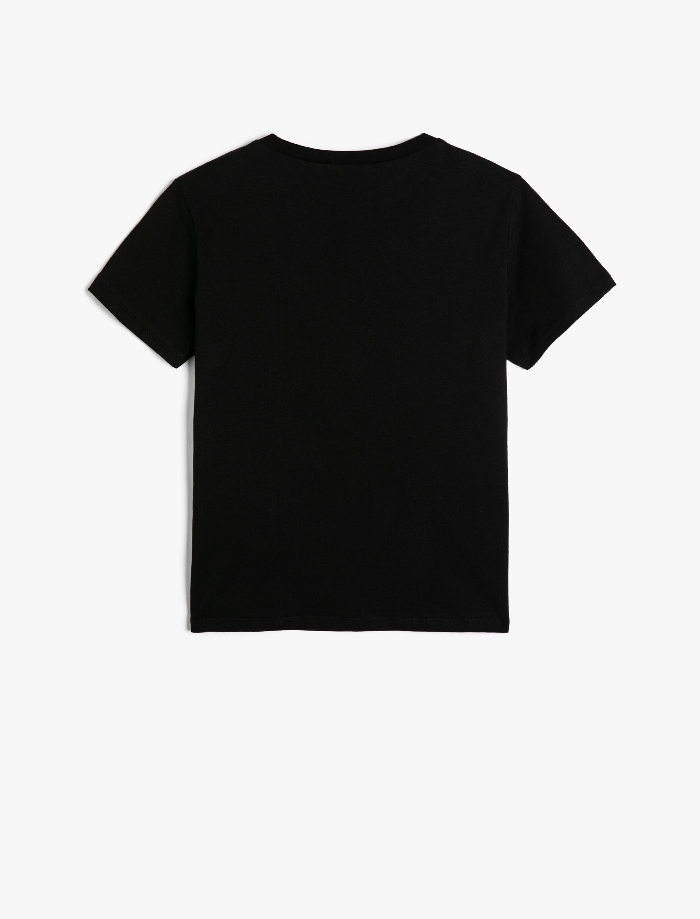  Erkek Çocuk Hologram Baskılı Tişört Kısa Kollu Bisiklet Yaka Pamuklu