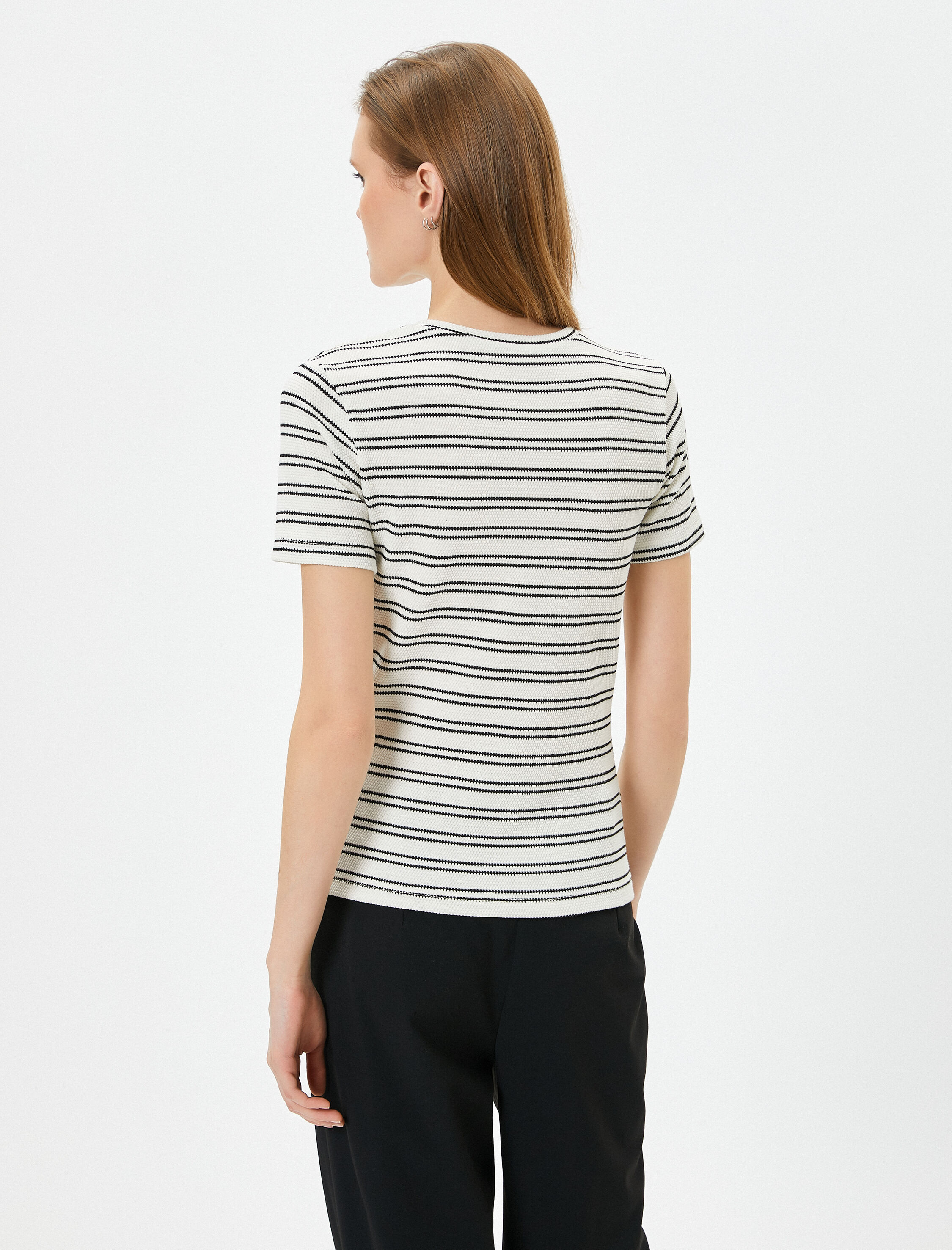   Kısa Kollu Tişört Bisiklet Yaka Regular Fit