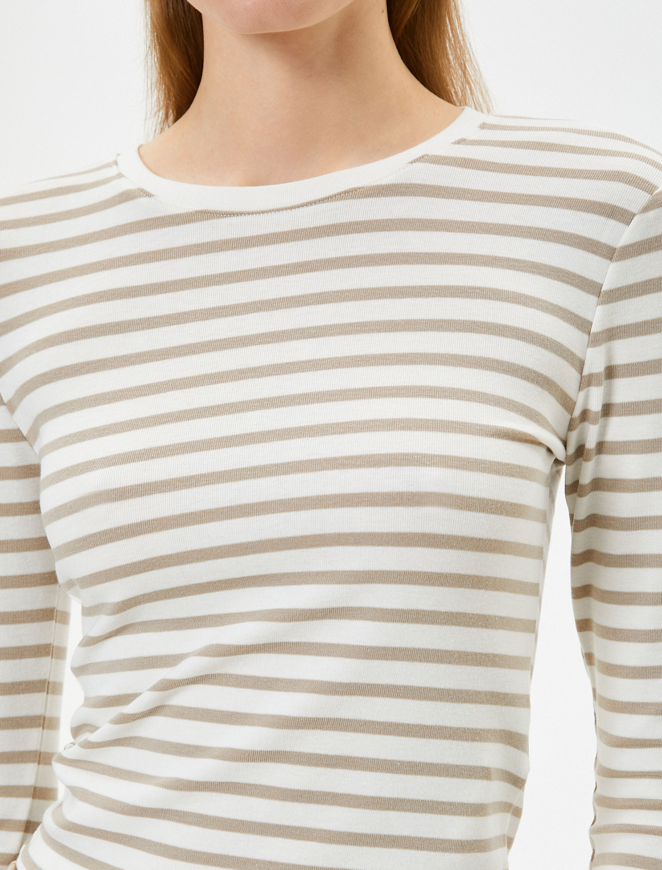   Uzun Kollu Tişört Bisiklet Yaka Standart Kesim