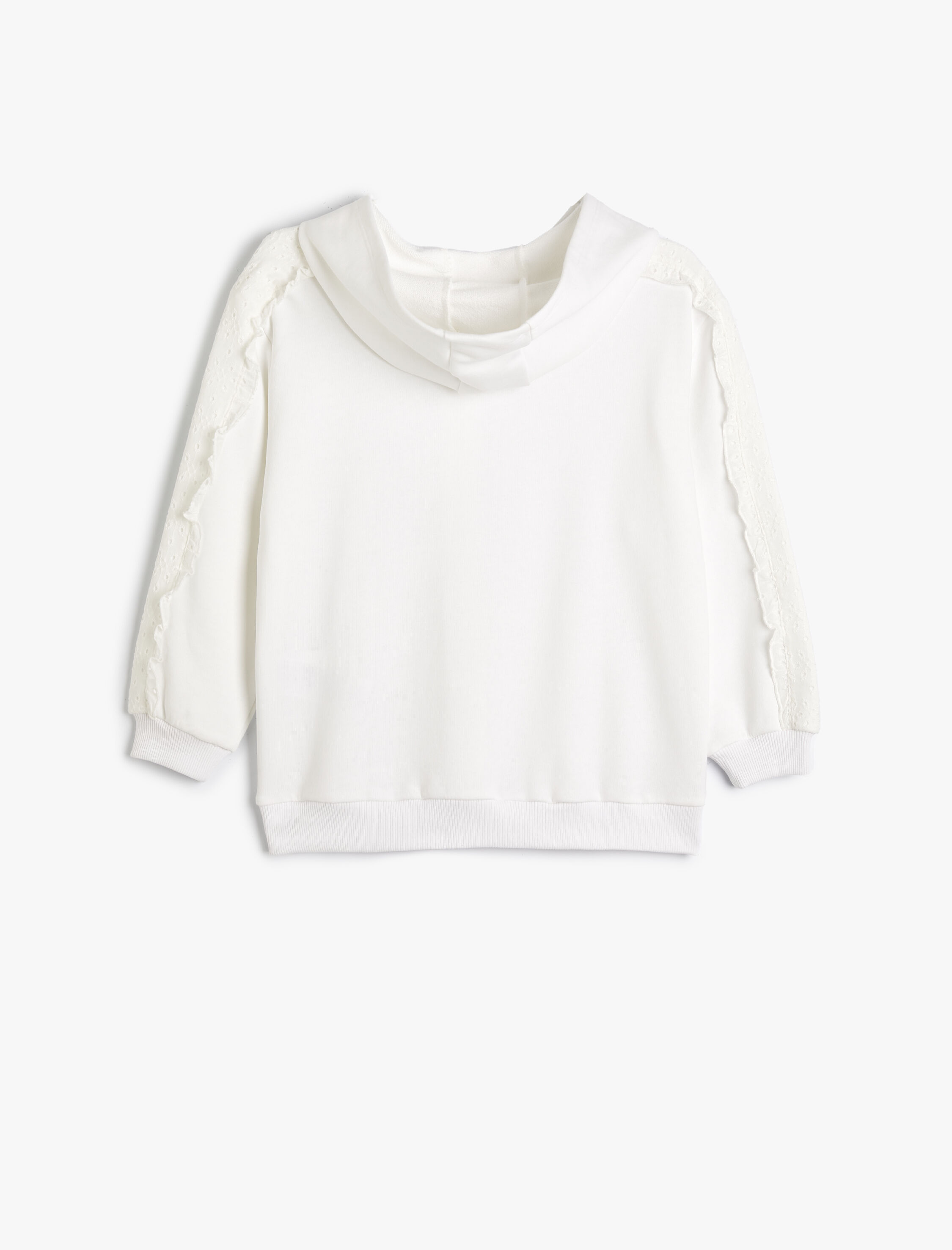  Kız Çocuk Basic Fermuarlı Sweatshirt Kapşonlu Uzun Kollu Cepli