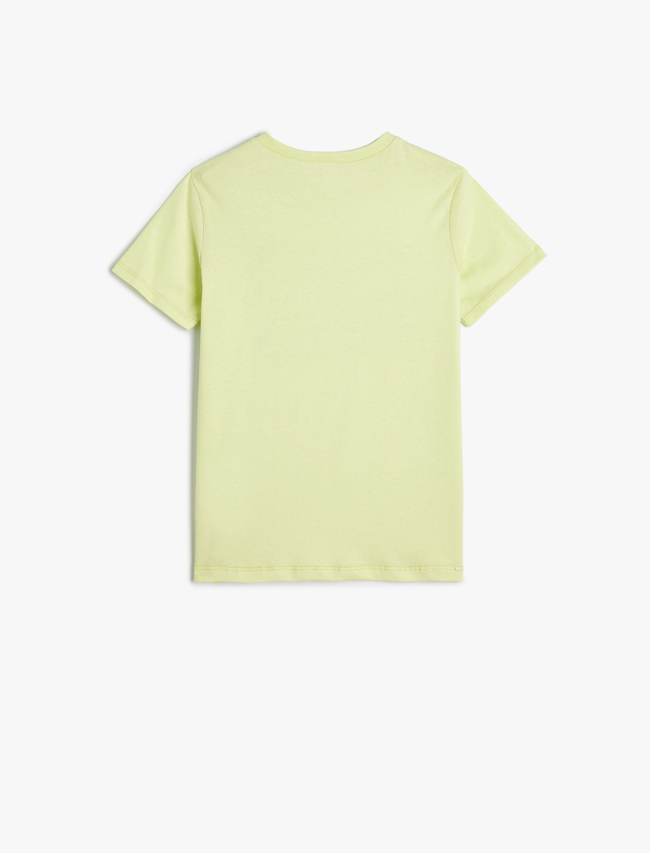  Erkek Çocuk Hologram Baskılı Tişört Kısa Kollu Bisiklet Yaka Pamuklu