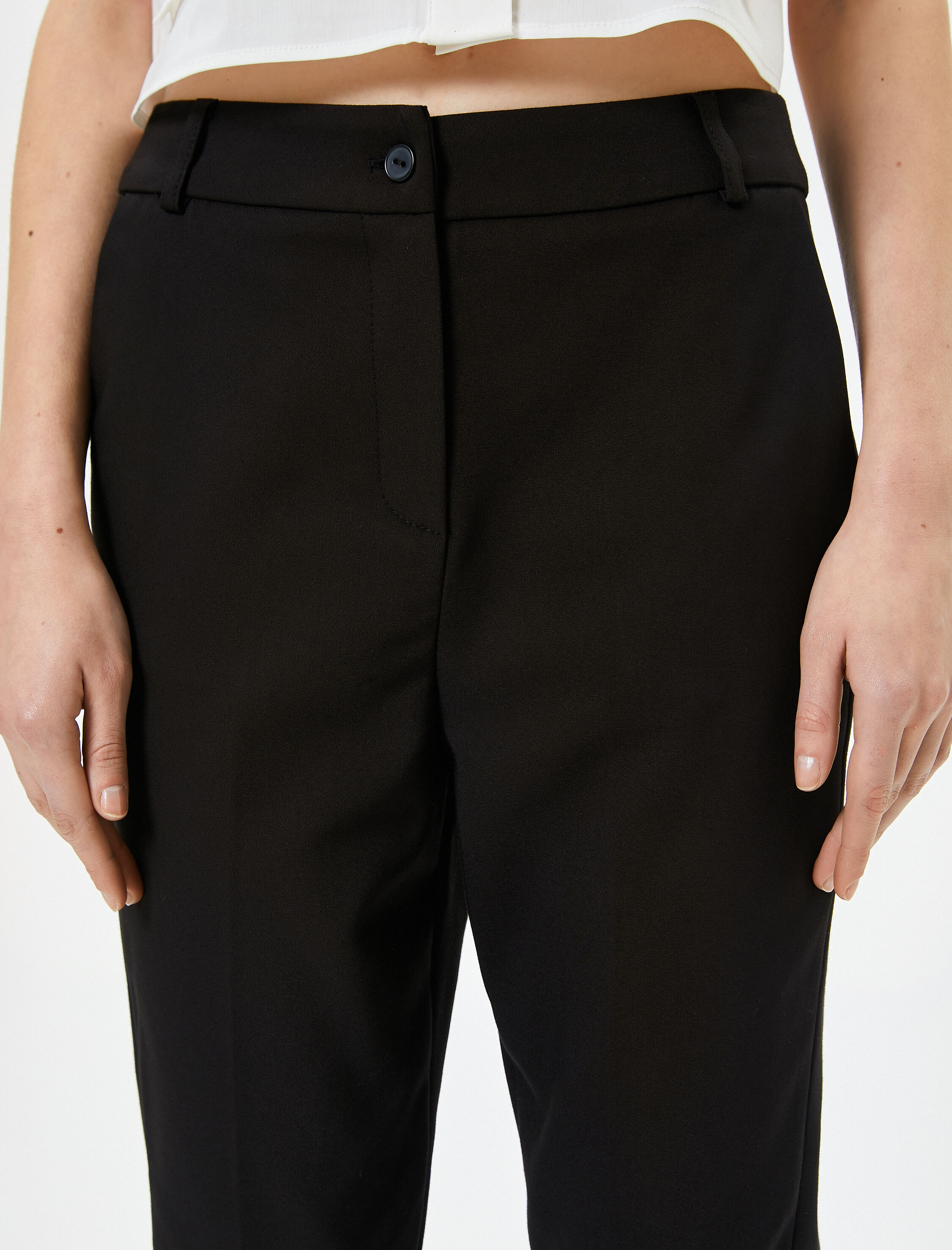   Chino Kumaş Pantolon Normal Bel Cepli