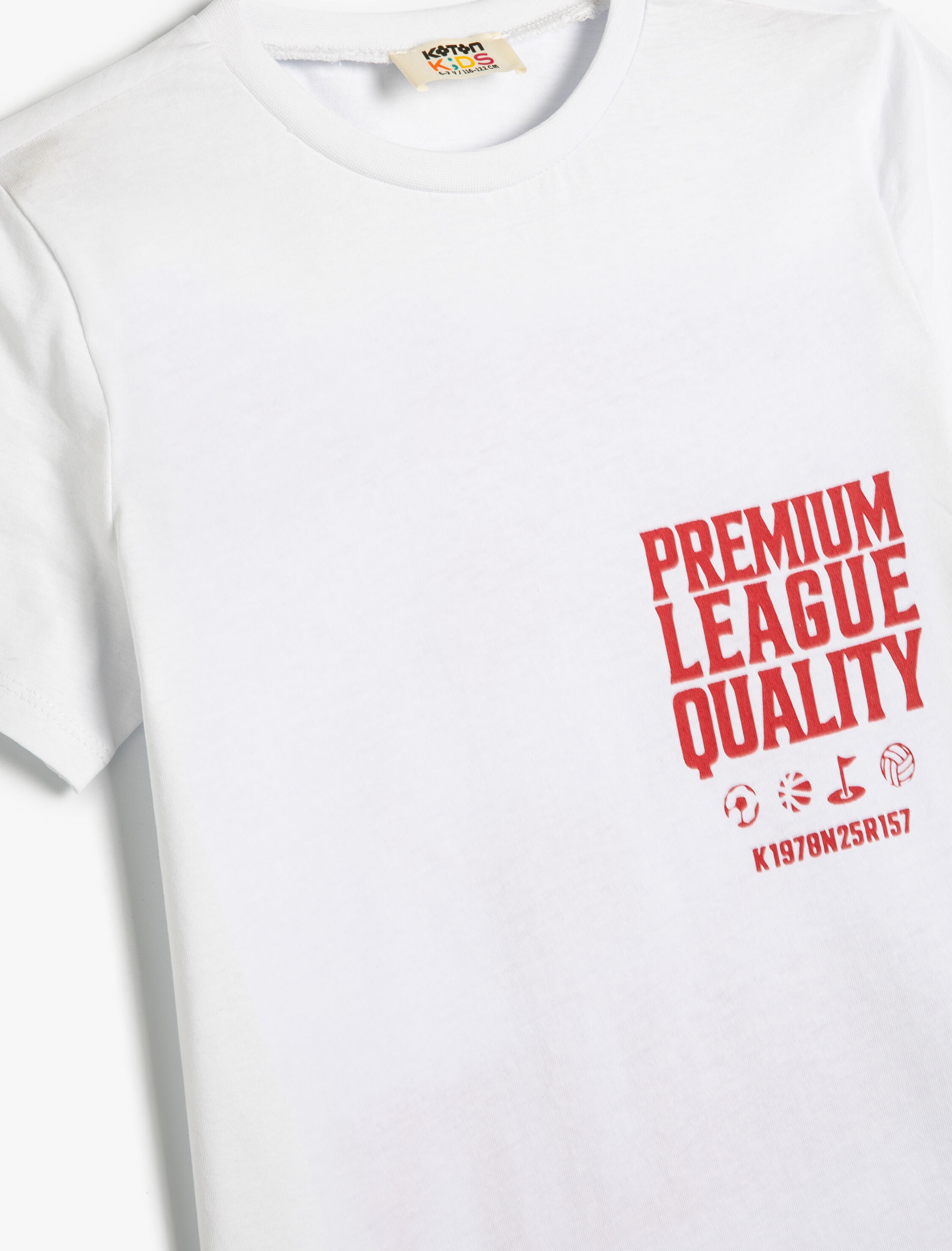  Erkek Çocuk Tişört Futbol Temalı Kısa Kollu Bisiklet Yaka Pamuklu