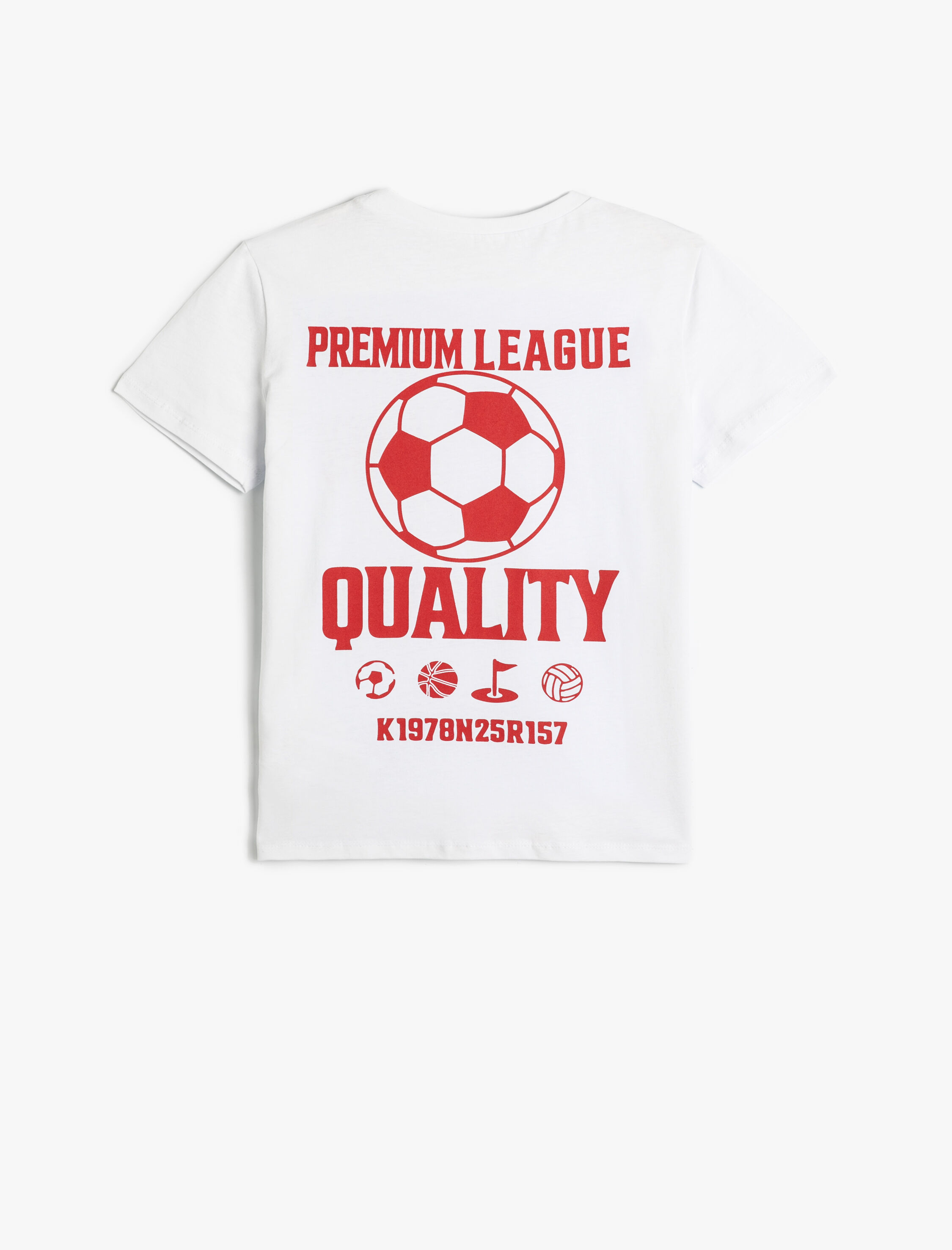  Erkek Çocuk Tişört Futbol Temalı Kısa Kollu Bisiklet Yaka Pamuklu