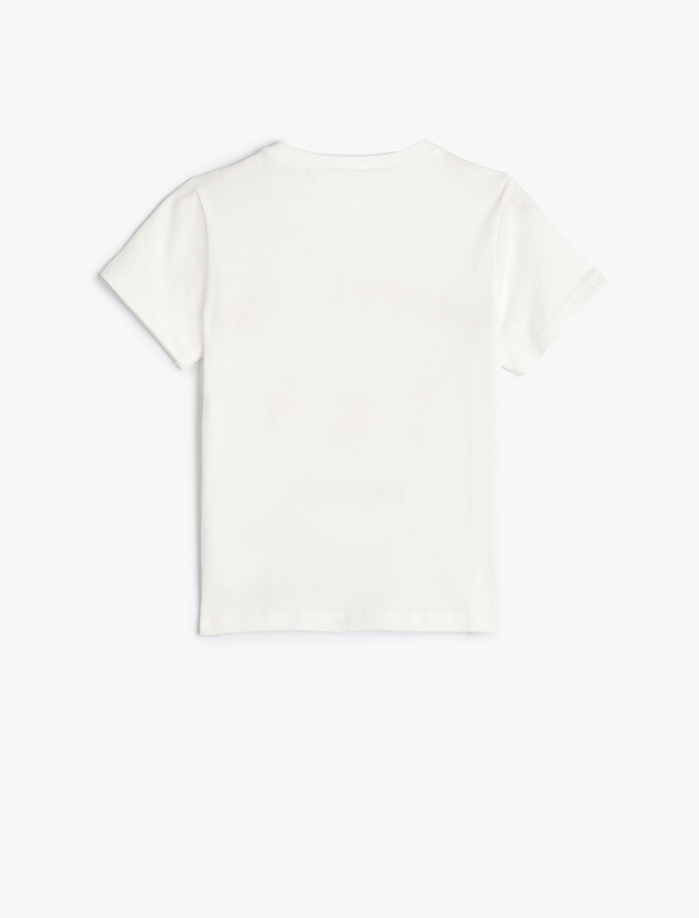  Kız Çocuk Kedili Tişört Kısa Kollu Bisiklet Yaka Pamuklu