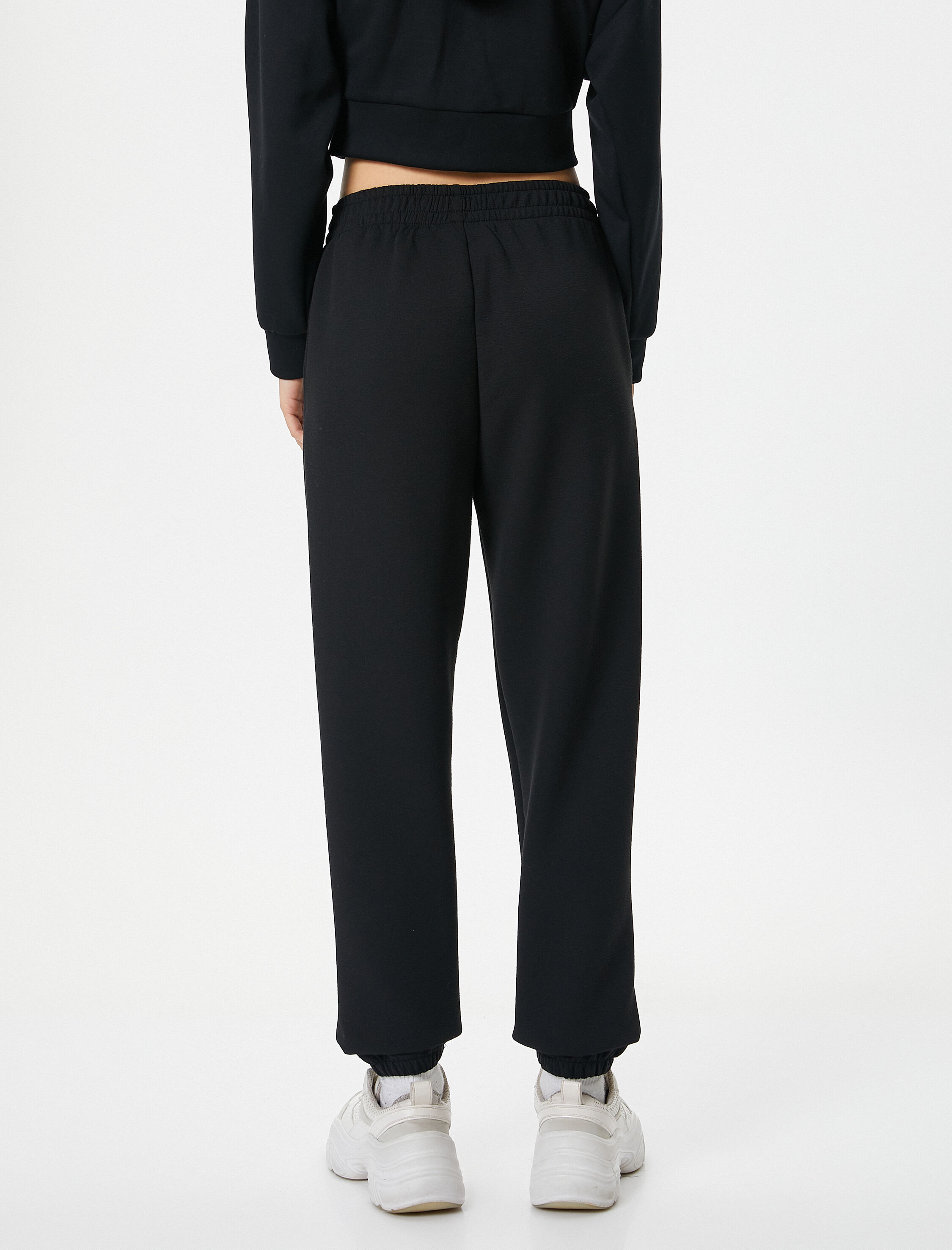   Spor Basic Jogger Eşofman Altı Yüksek Bel Rahat Kalıp Cepli