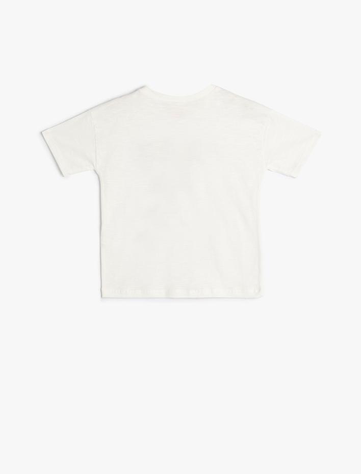 Erkek Bebek Tişört Kısa Yaz Temalı Kollu Bisiklet Yaka Pamuklu