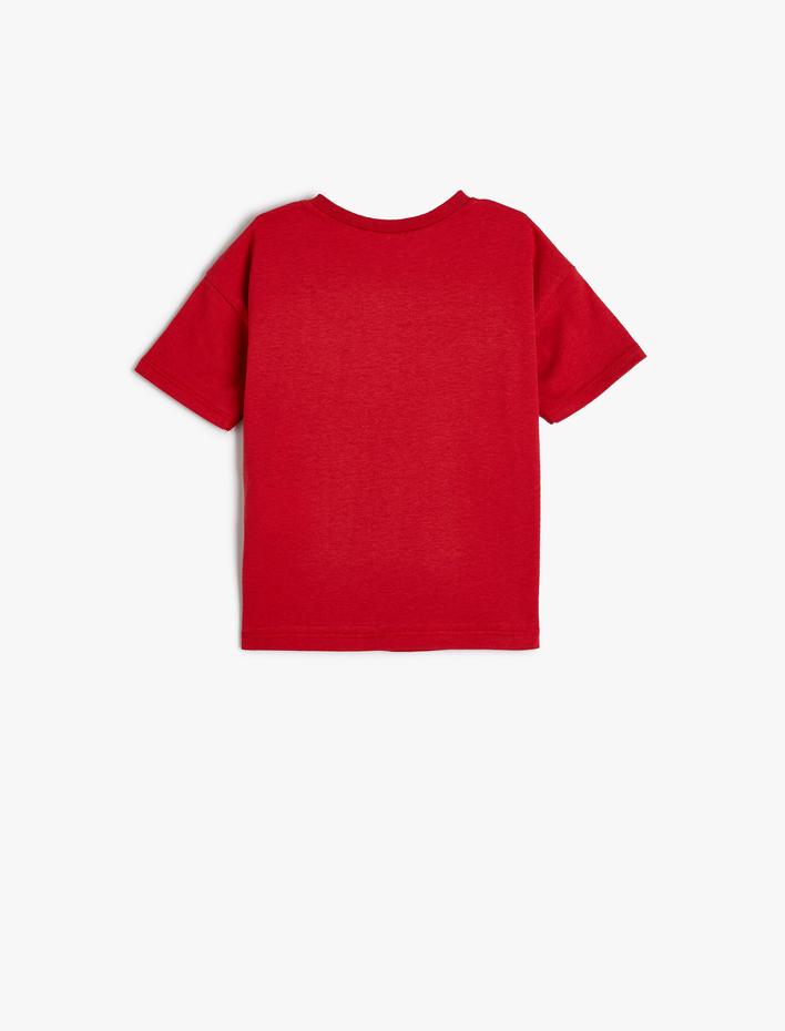 Erkek Bebek Tişört Kısa Yaz Temalı Kollu Bisiklet Yaka Pamuklu