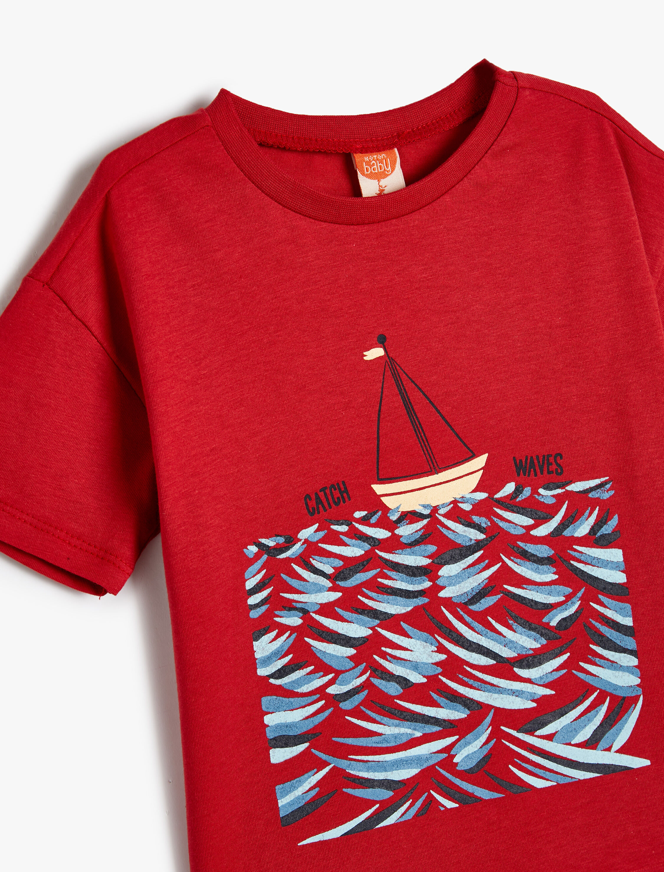  Erkek Bebek Tişört Kısa Yaz Temalı Kollu Bisiklet Yaka Pamuklu