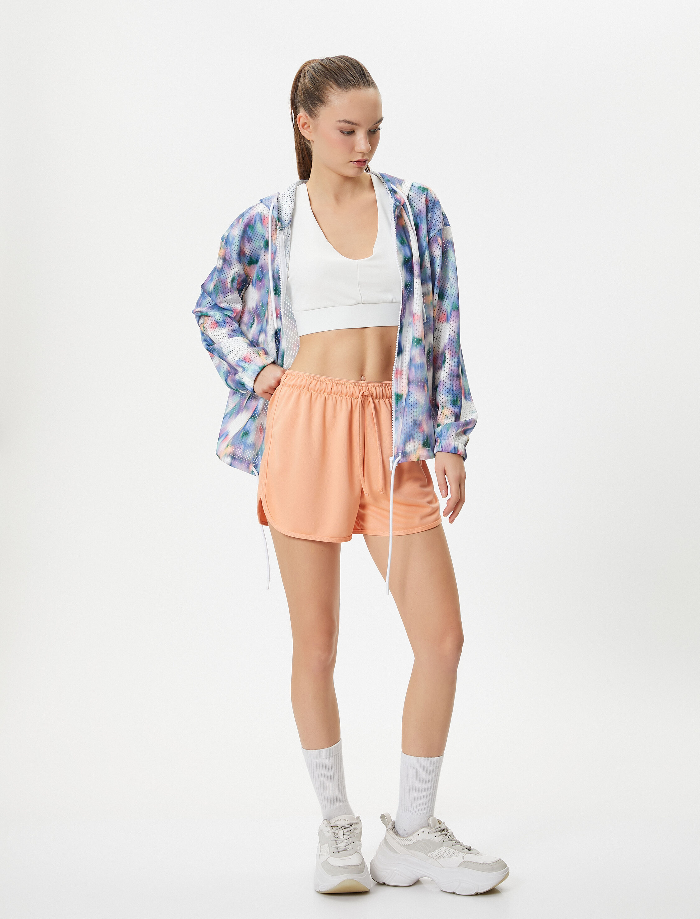   Koşu Şortu Beli Bağlamalı Bol Kalıp