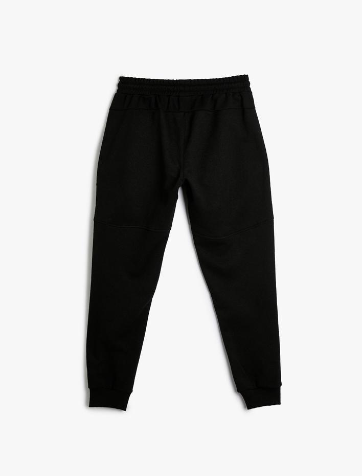  Jogger Eşofman Altı Beli Bağcıklı Fermuar Cep Detaylı