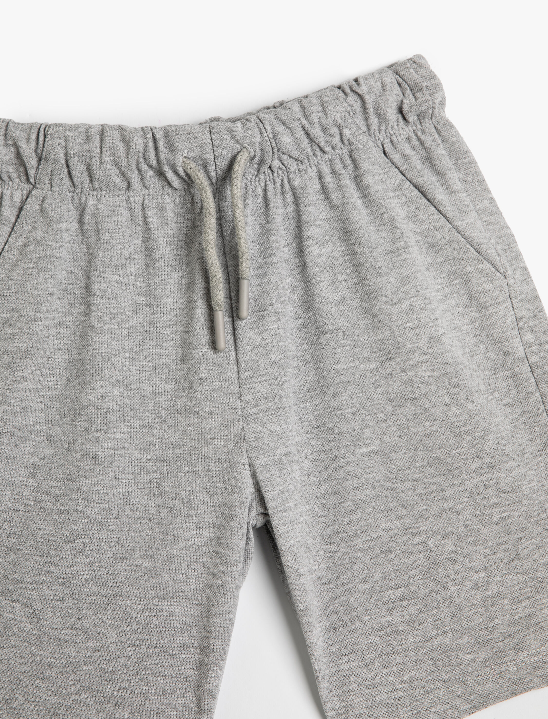  Erkek Çocuk Basic Şort Beli Bağlamalı Cepli