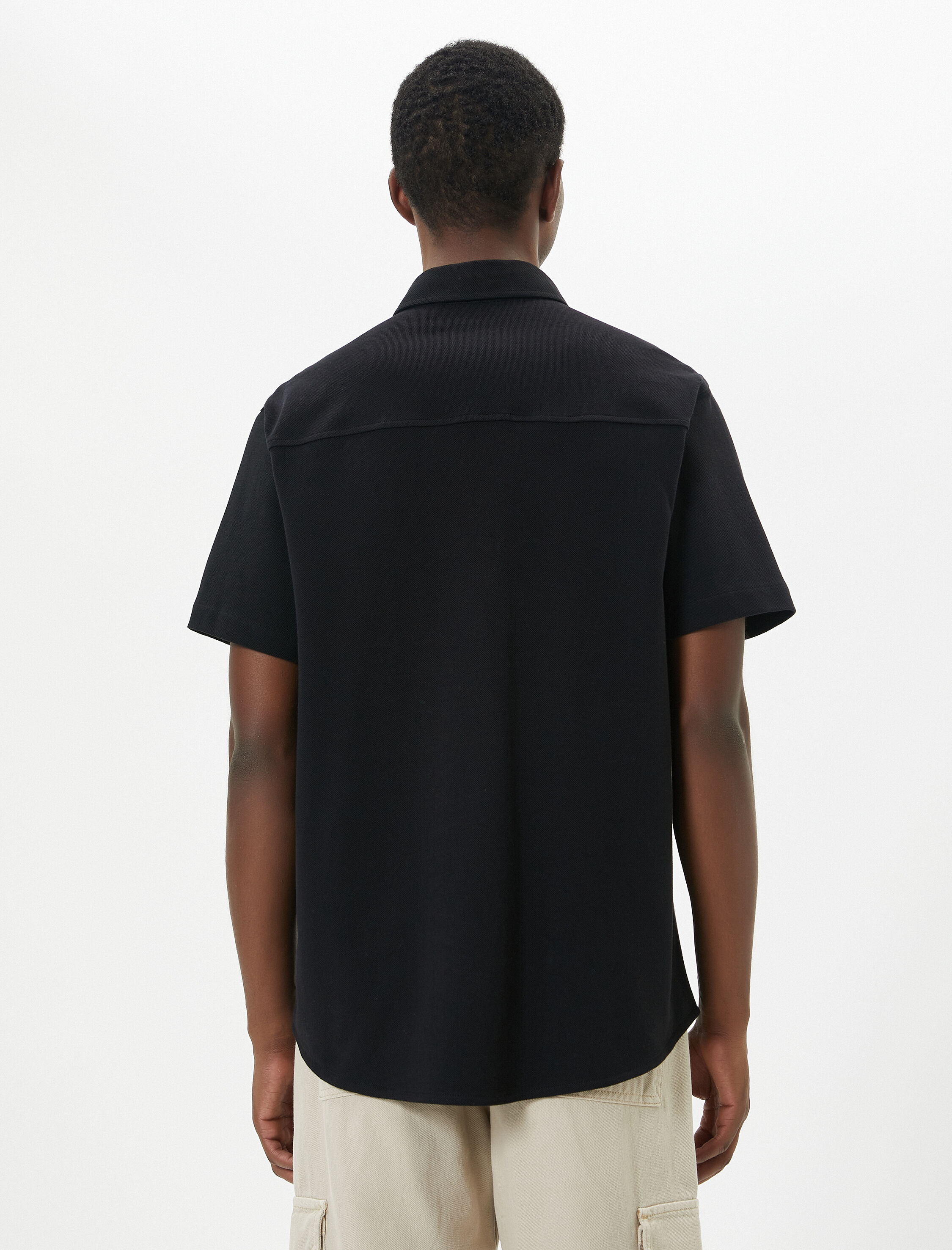   Kısa Kollu Gömlek Kalın Kumaş Klasik Yaka Regular Fit