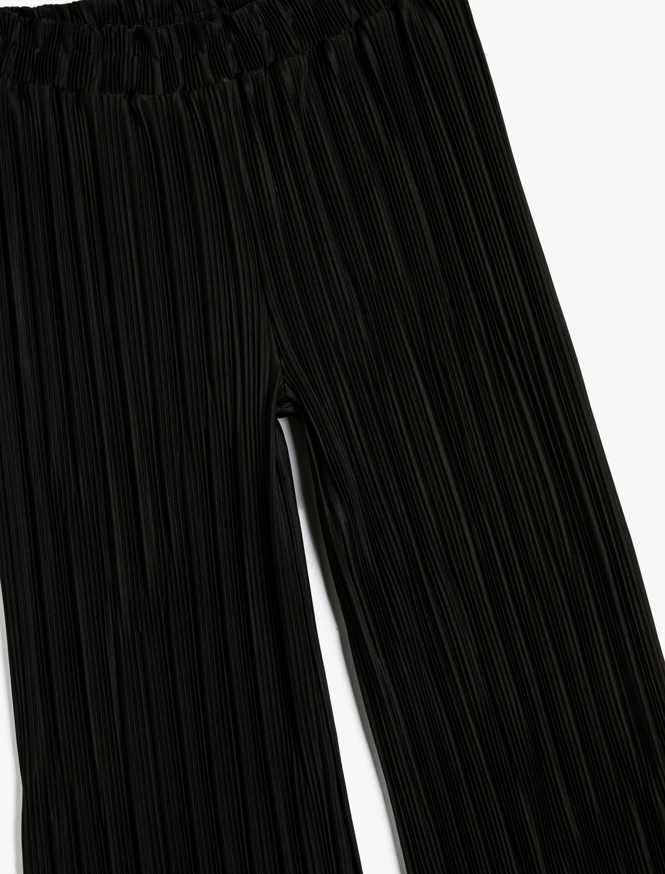  Kız Çocuk Bol Paça Pantolon Beli Lastikli Dokulu